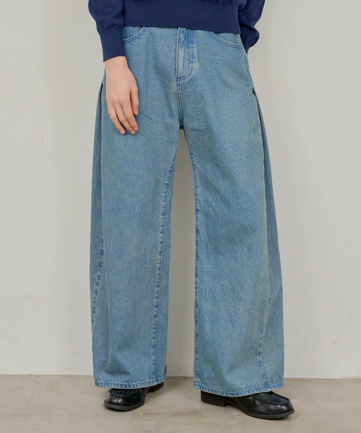 OUTLET(アウトレット) 【Kastane】【WHIMSIC】サイドタックデニムパンツ