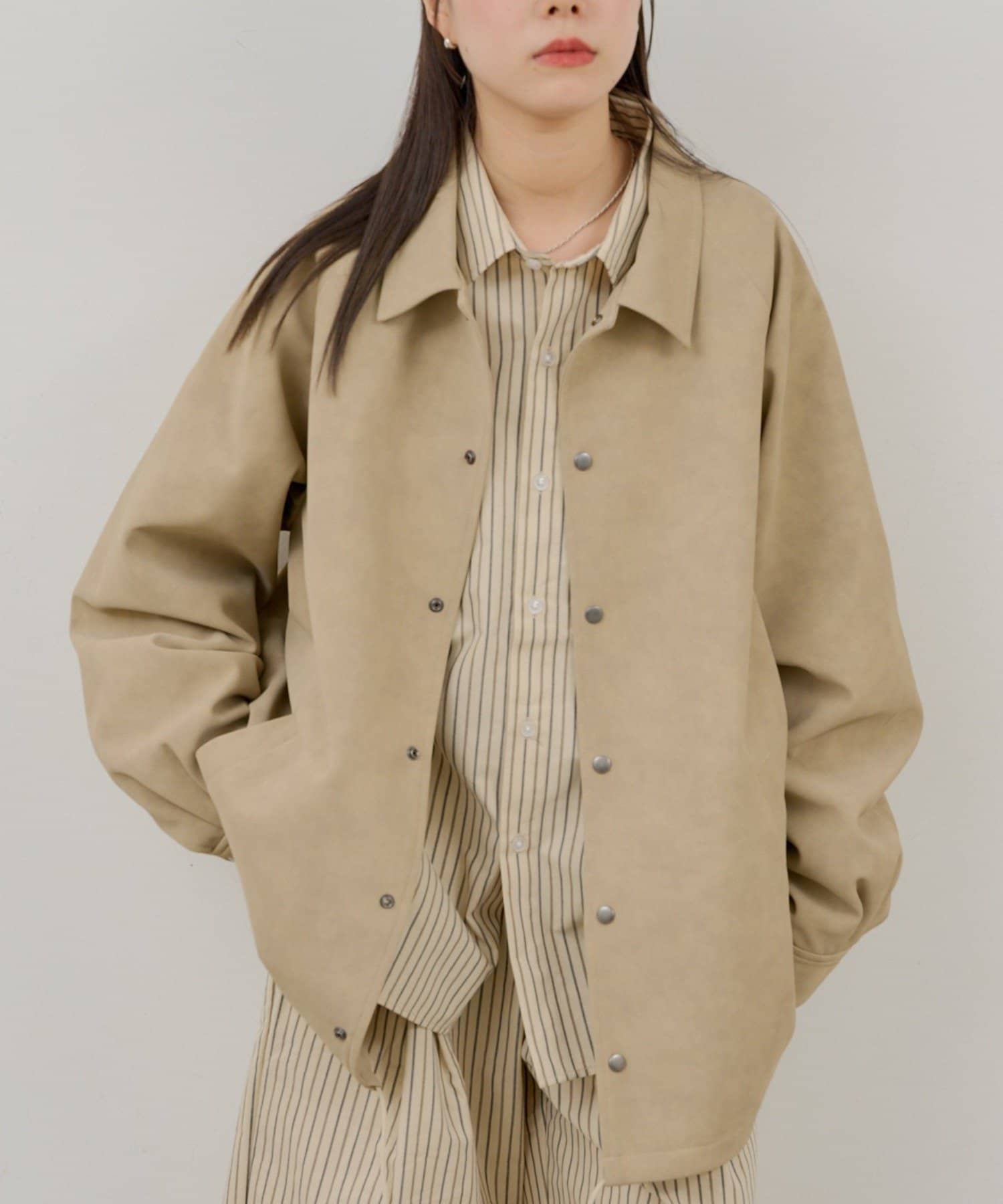 OUTLET(アウトレット) 【Kastane】【WHIMSIC】ヴィーガンレザーコーチジャケット