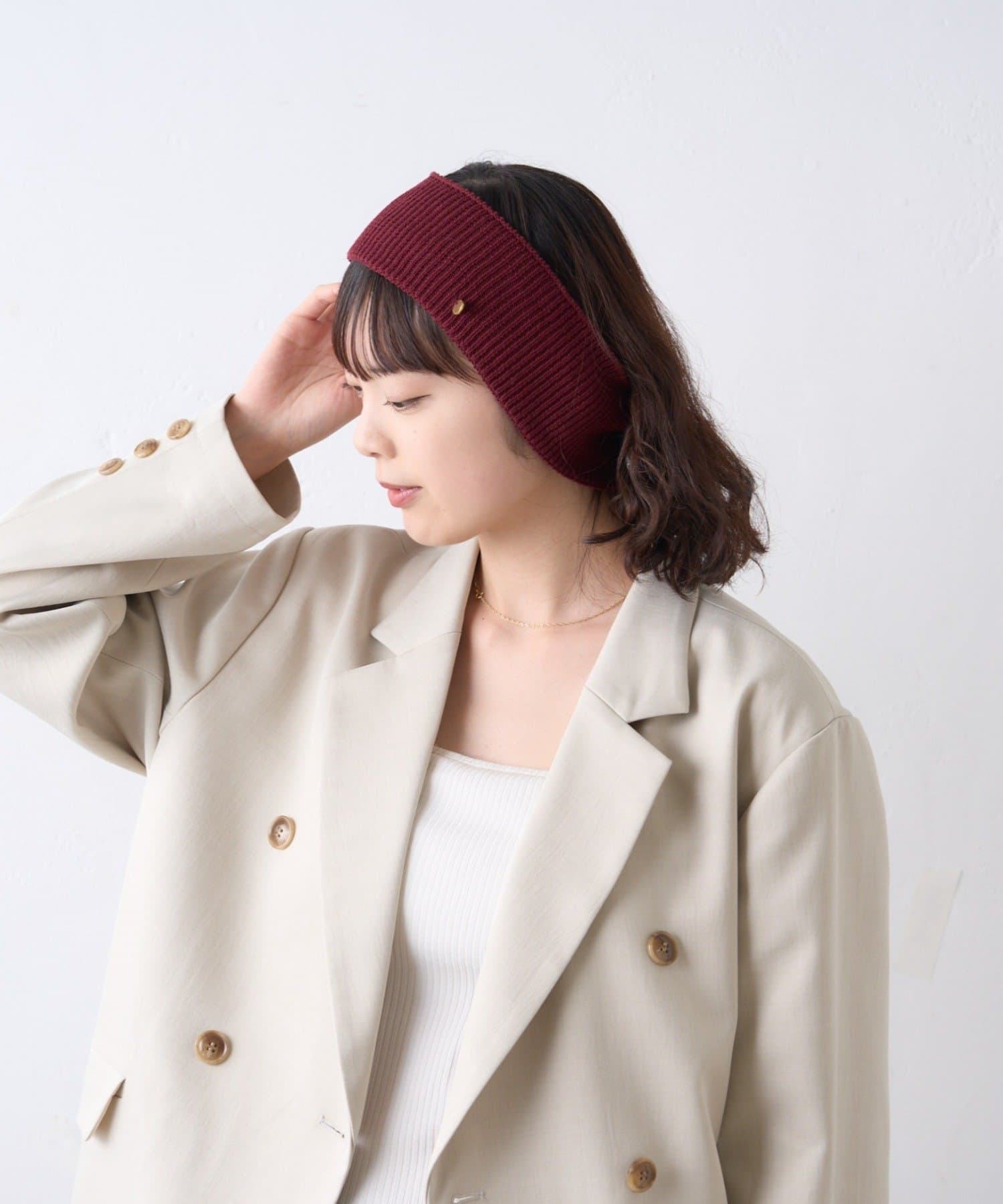 OUTLET(アウトレット) 【CIAOPANIC TYPY】プレート付きリブヘアターバン