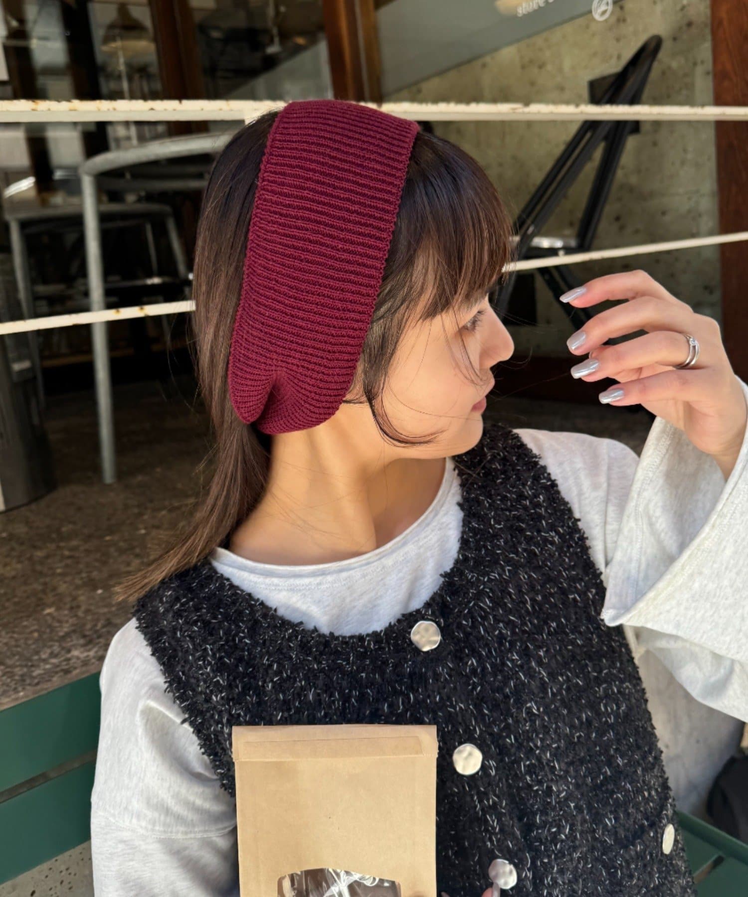 OUTLET(アウトレット) 【CIAOPANIC TYPY】プレート付きリブヘアターバン