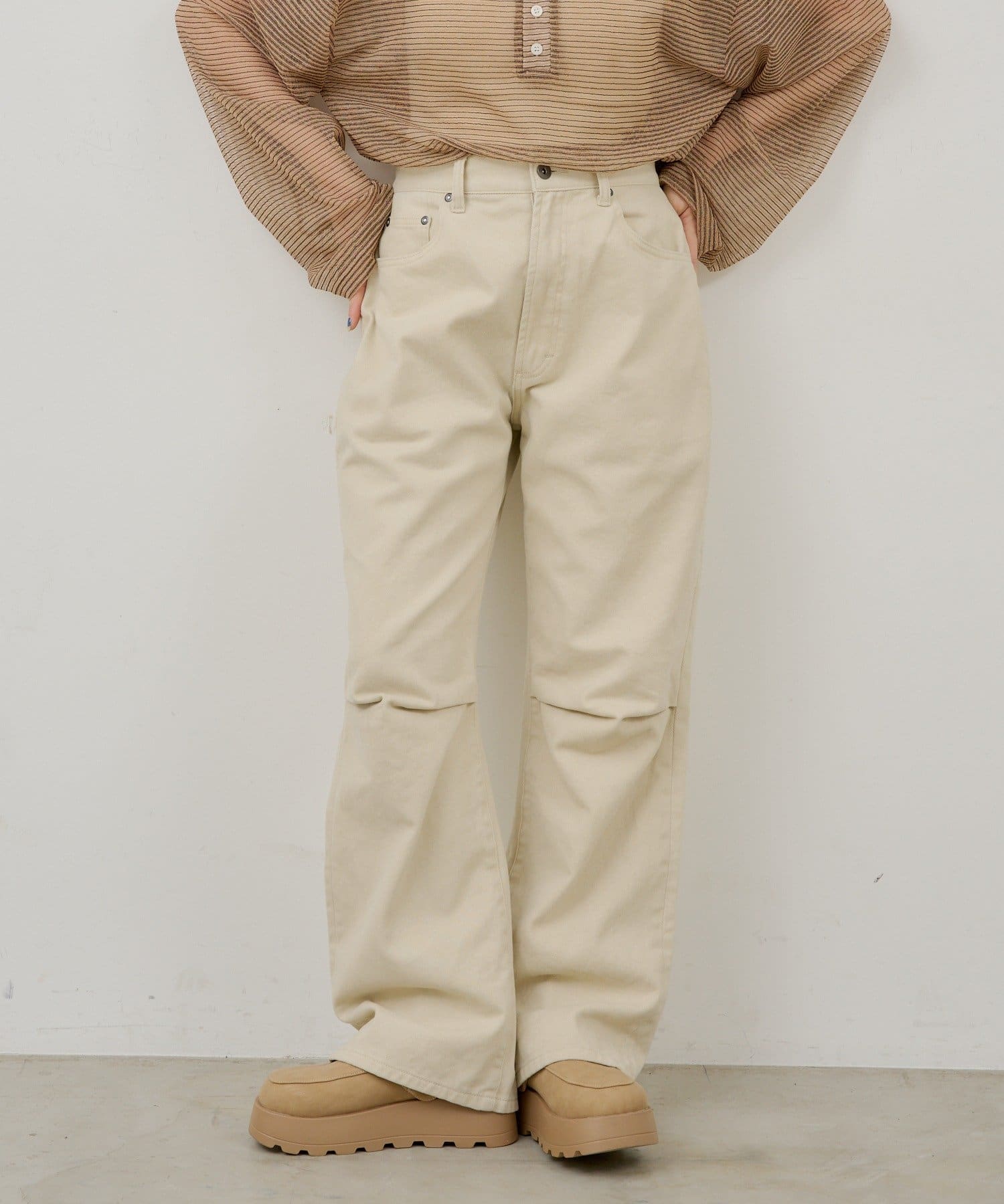 OUTLET(アウトレット) 【Kastane】【WHIMSIC】コットンツイルニータックパンツ