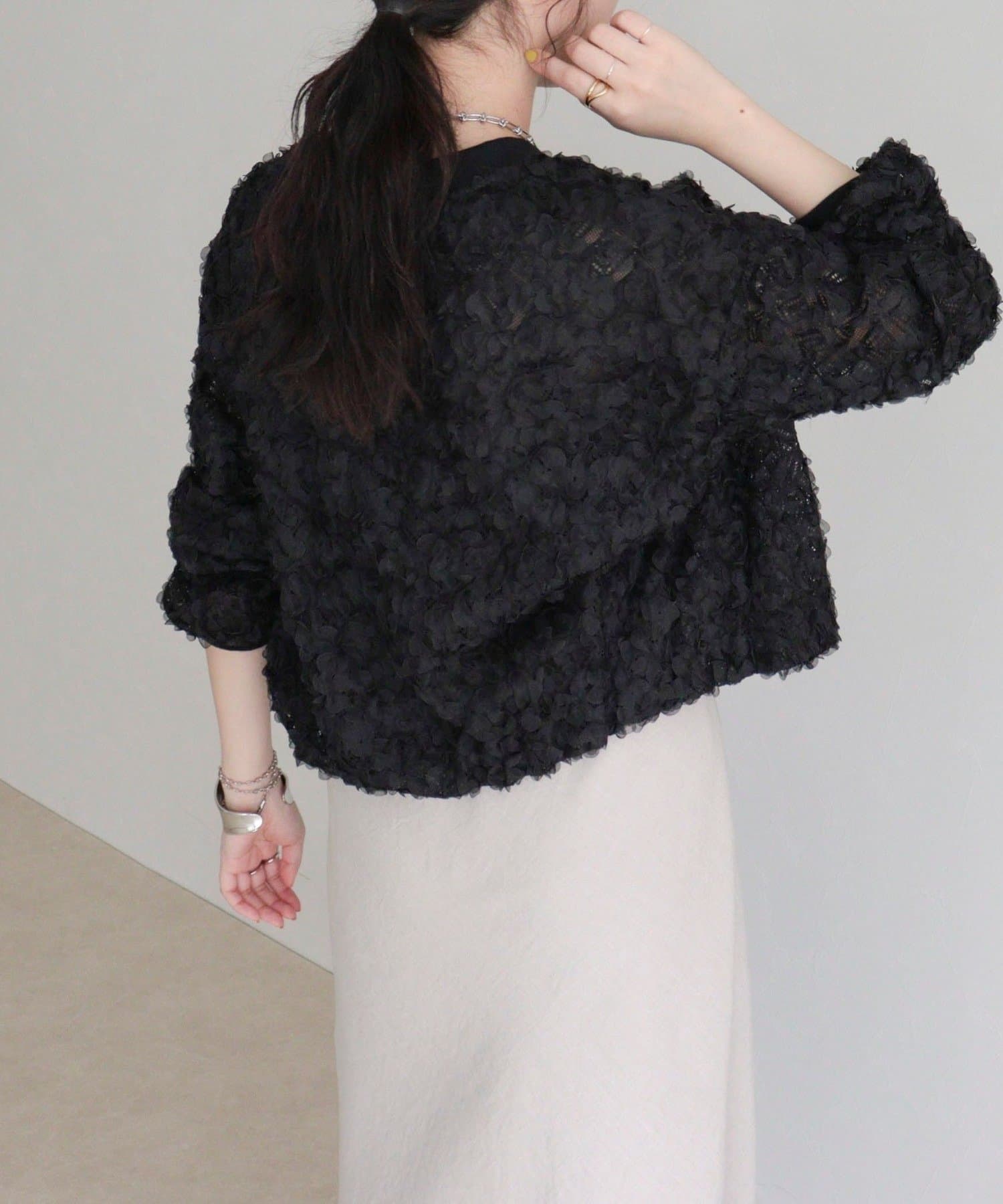 FREDY & GLOSTER(フレディ アンド グロスター) シアーレースZIPブルゾン