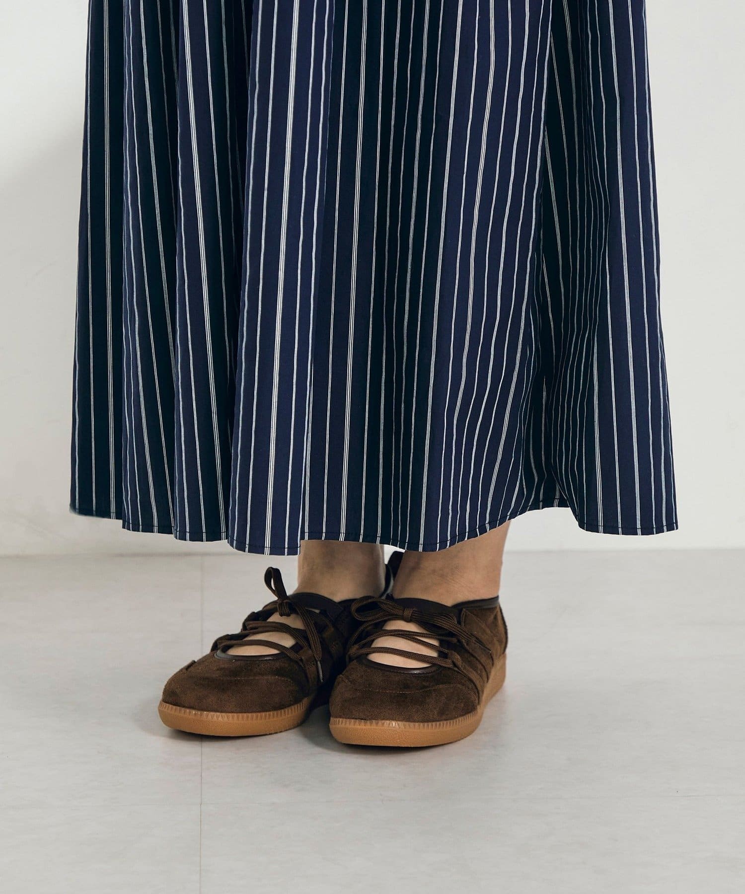 FREDY & GLOSTER(フレディ アンド グロスター) ストライプギャザーキャミワンピース