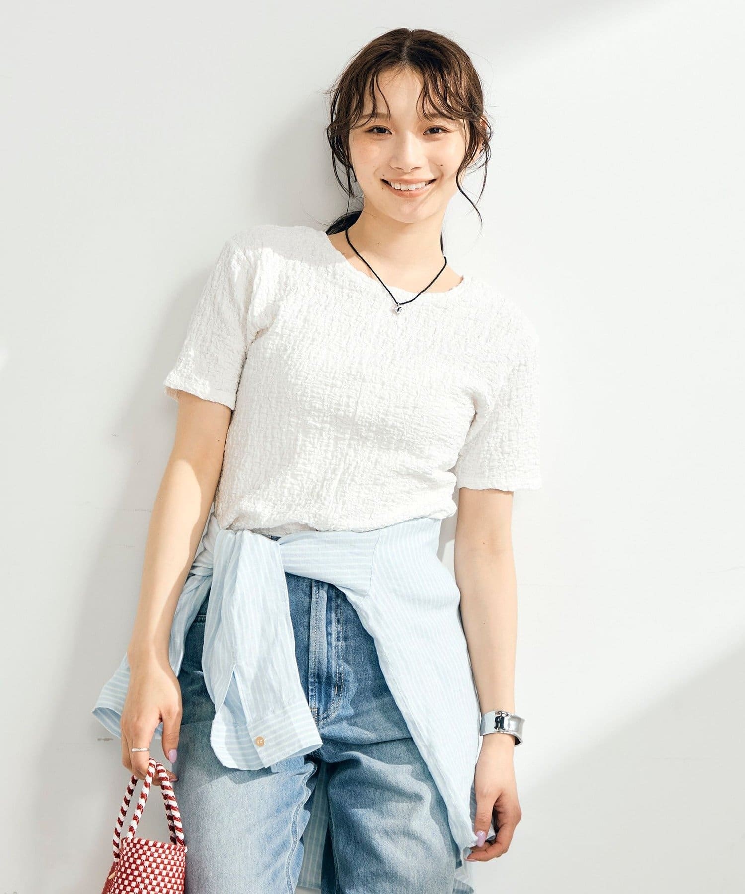 FREDY & GLOSTER(フレディ アンド グロスター) ぽこぽこ2WAYスリットプルオーバーカットソー