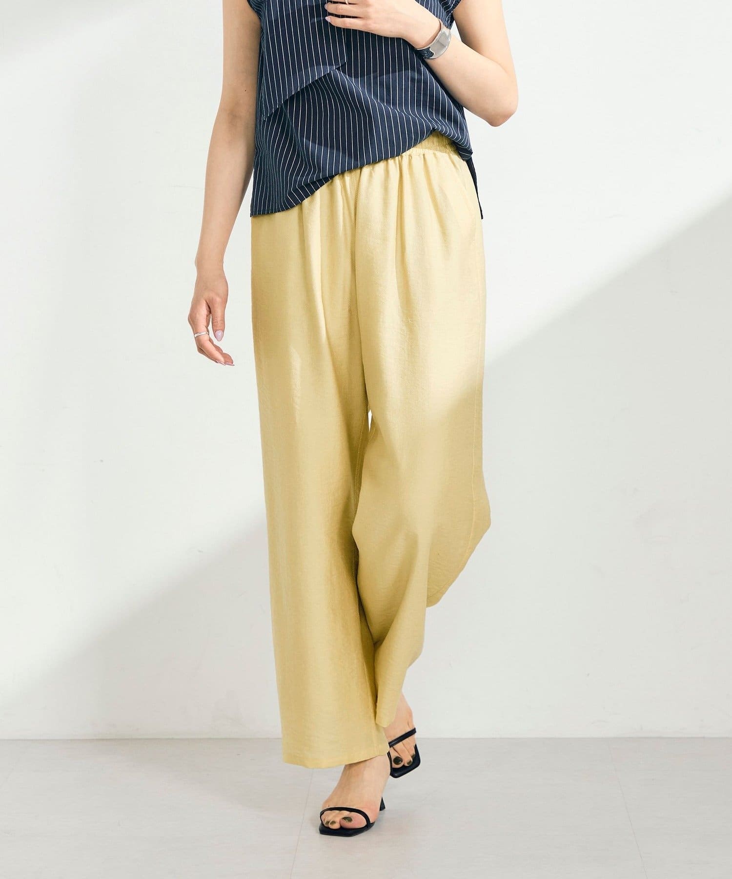 FREDY & GLOSTER(フレディ アンド グロスター) 【接触冷感】ドライタンブラーセミワイドイージーパンツ