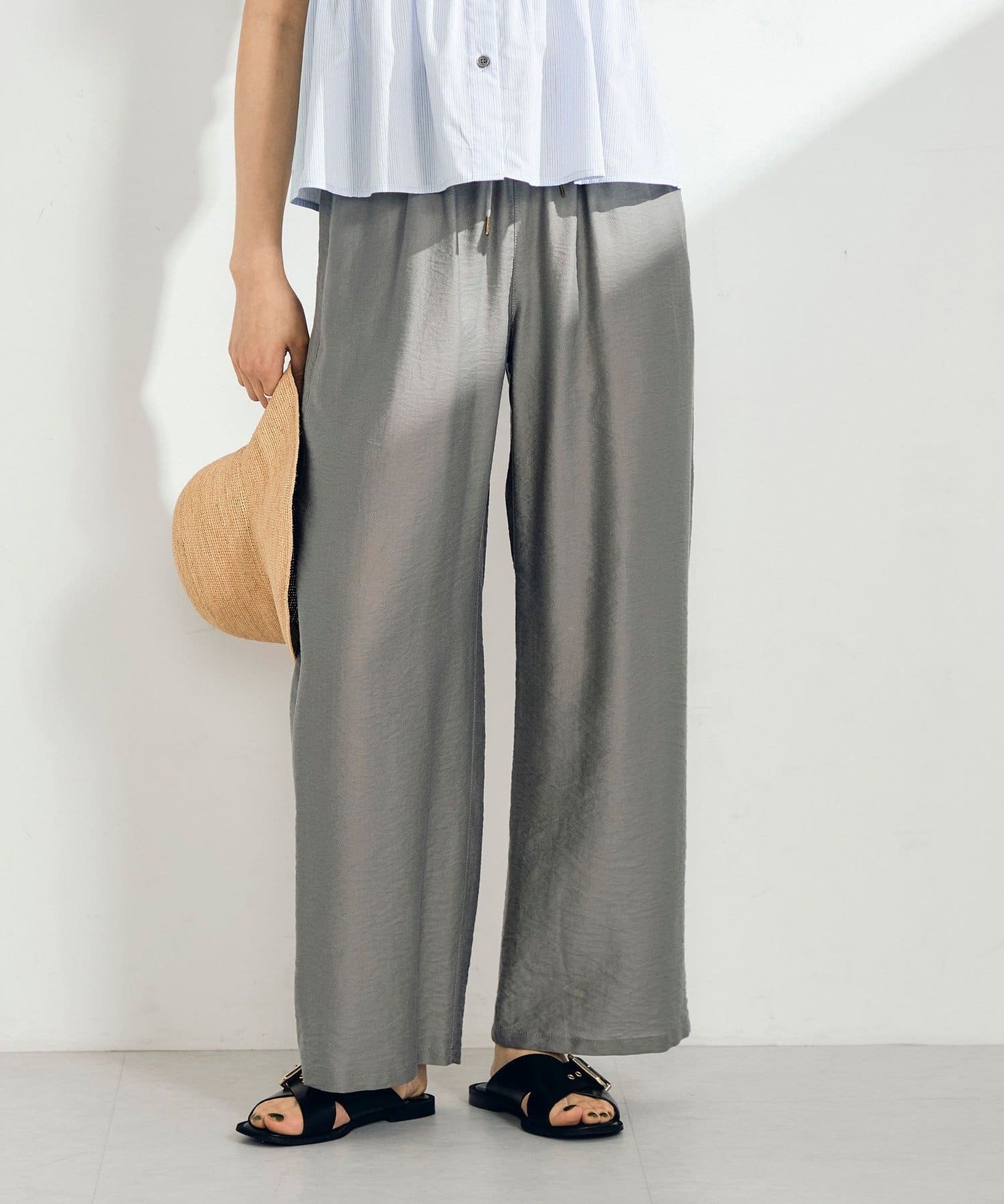 FREDY & GLOSTER(フレディ アンド グロスター) 【接触冷感】ドライタンブラーセミワイドイージーパンツ