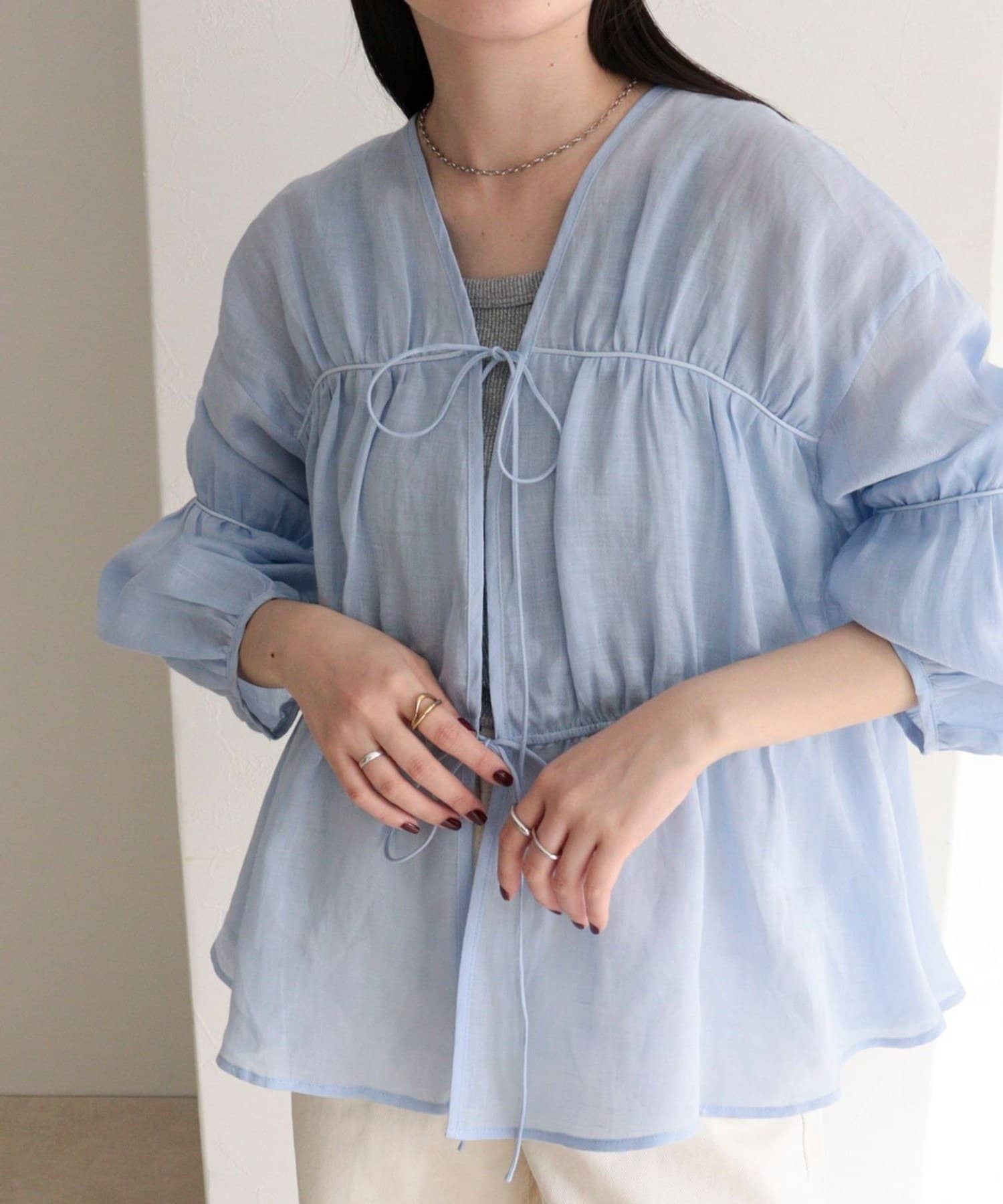 FREDY & GLOSTER(フレディ アンド グロスター) ラスターラミーカルゼブラウス