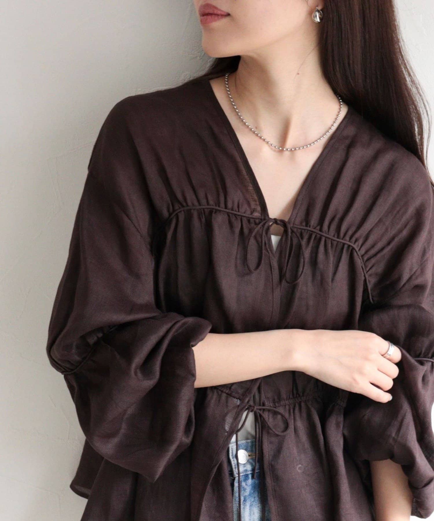 FREDY & GLOSTER(フレディ アンド グロスター) ラスターラミーカルゼブラウス