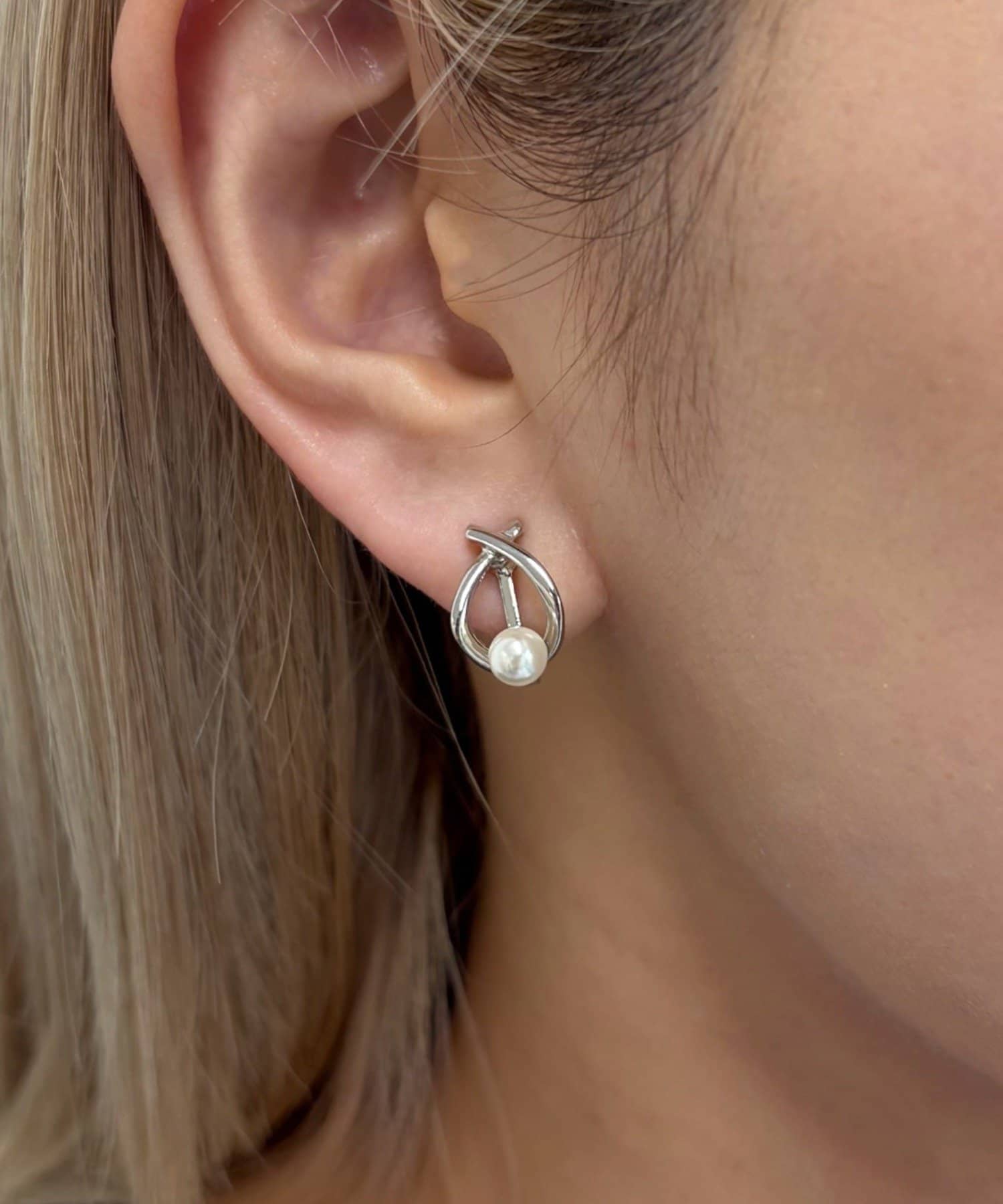 Lattice(ラティス) パールイヤリング