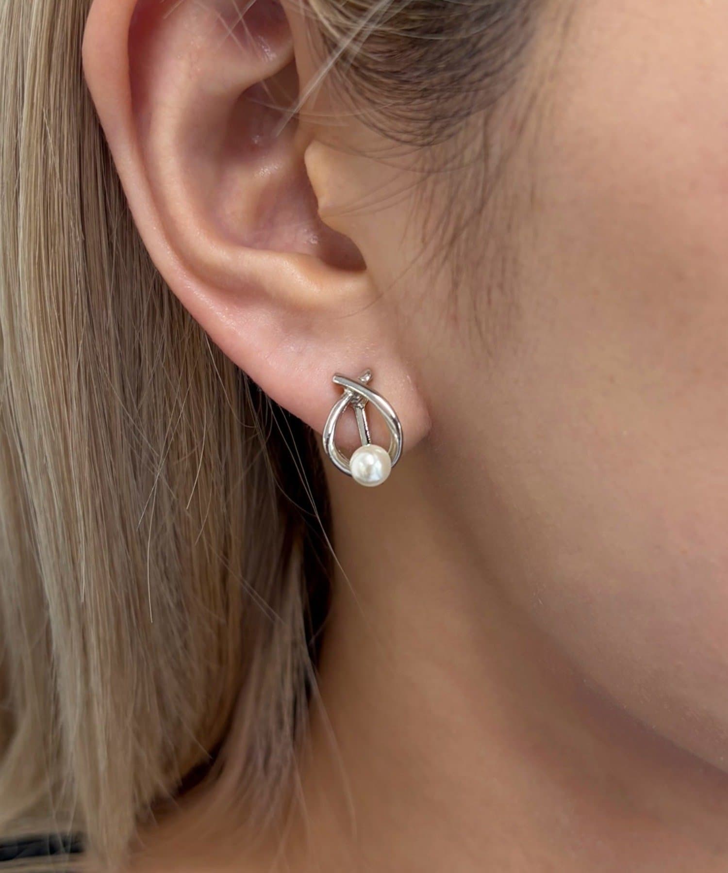 Lattice(ラティス) パールイヤリング