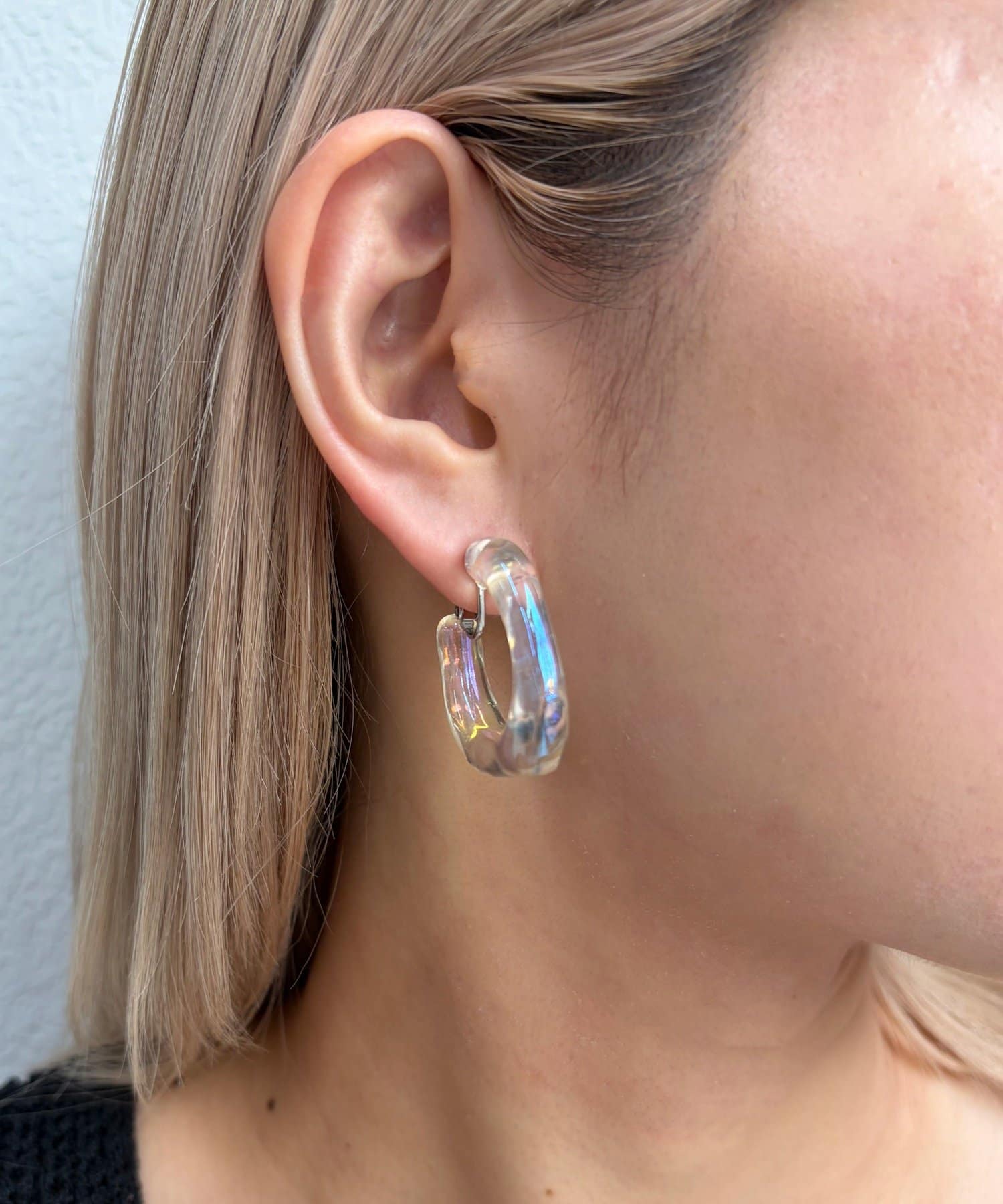 Lattice(ラティス) クリアフープピアス