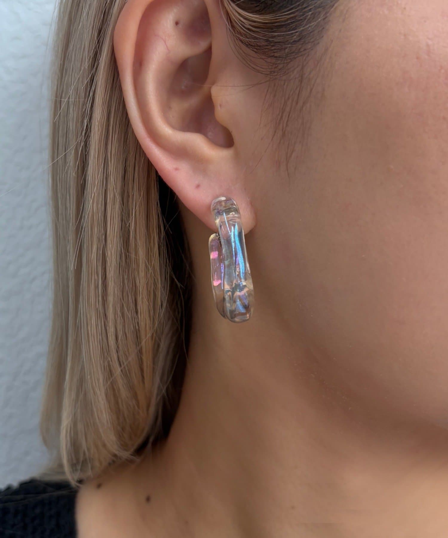 Lattice(ラティス) クリアフープピアス