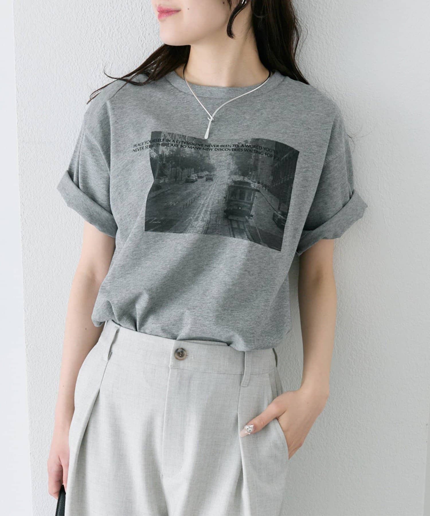 PUAL CE CIN(ピュアルセシン) アソートフォトプリントTシャツ