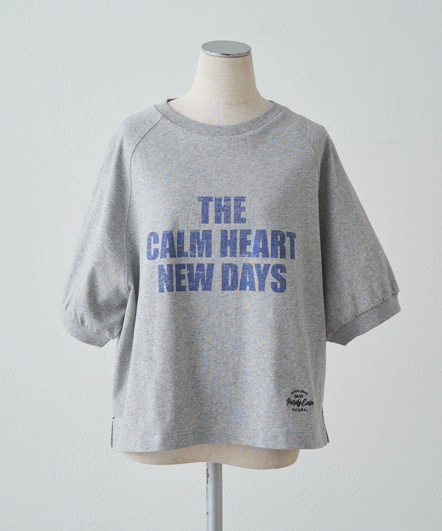 PUAL CE CIN(ピュアルセシン) 【汗ジミ防止加工】ロゴプリントTシャツ