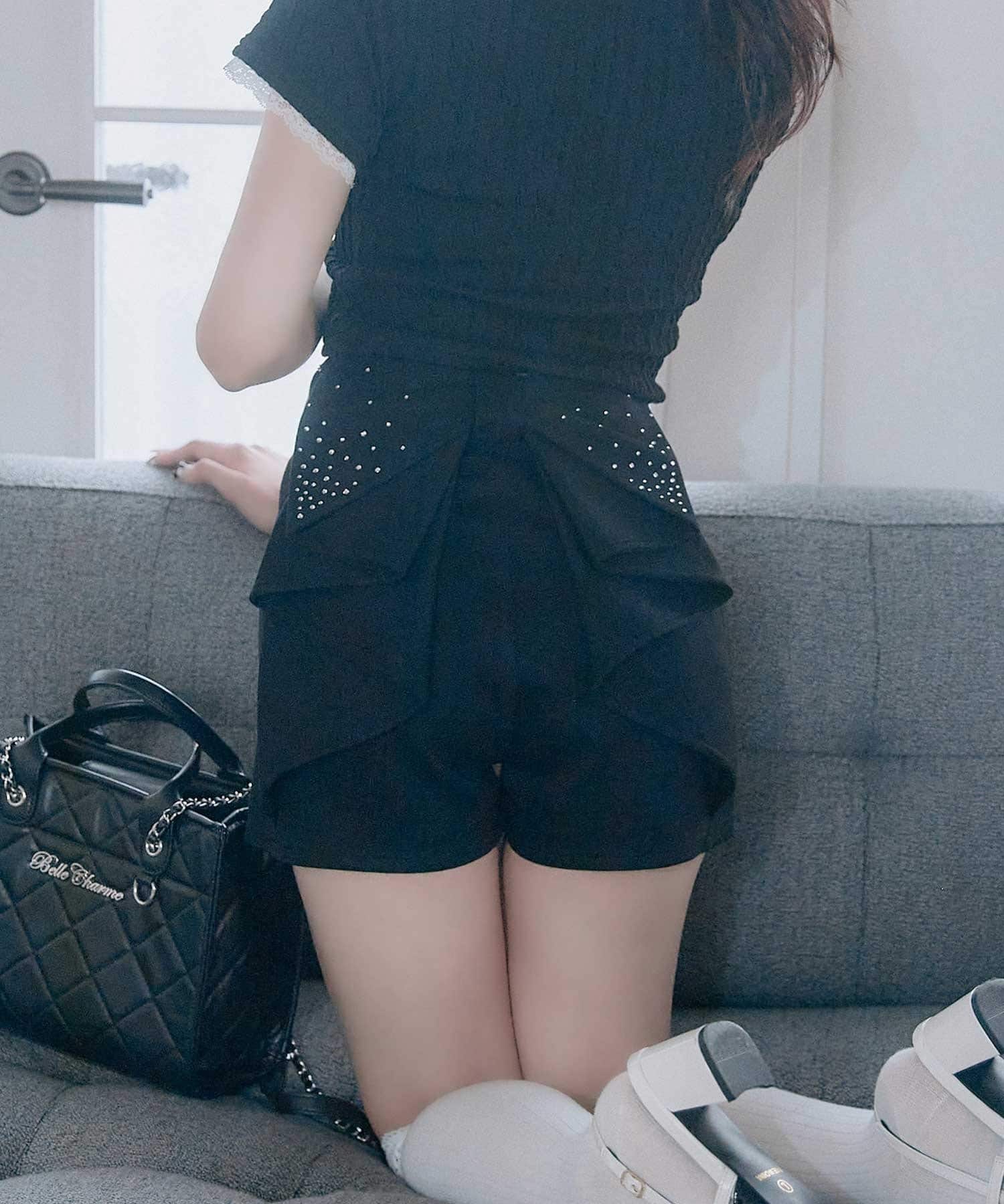 Belle Charme(ベルシャルム) Back Ribbon Short Pants