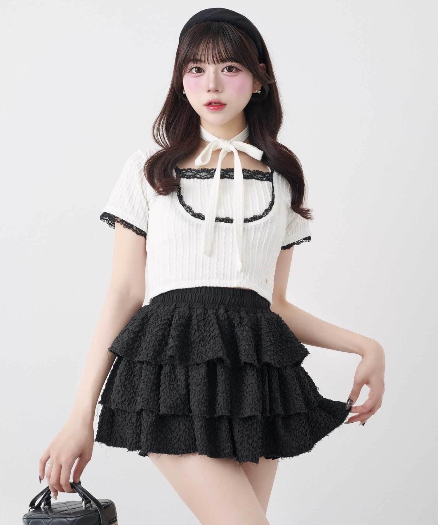 Belle Charme(ベルシャルム) Ribbon Lace Tops