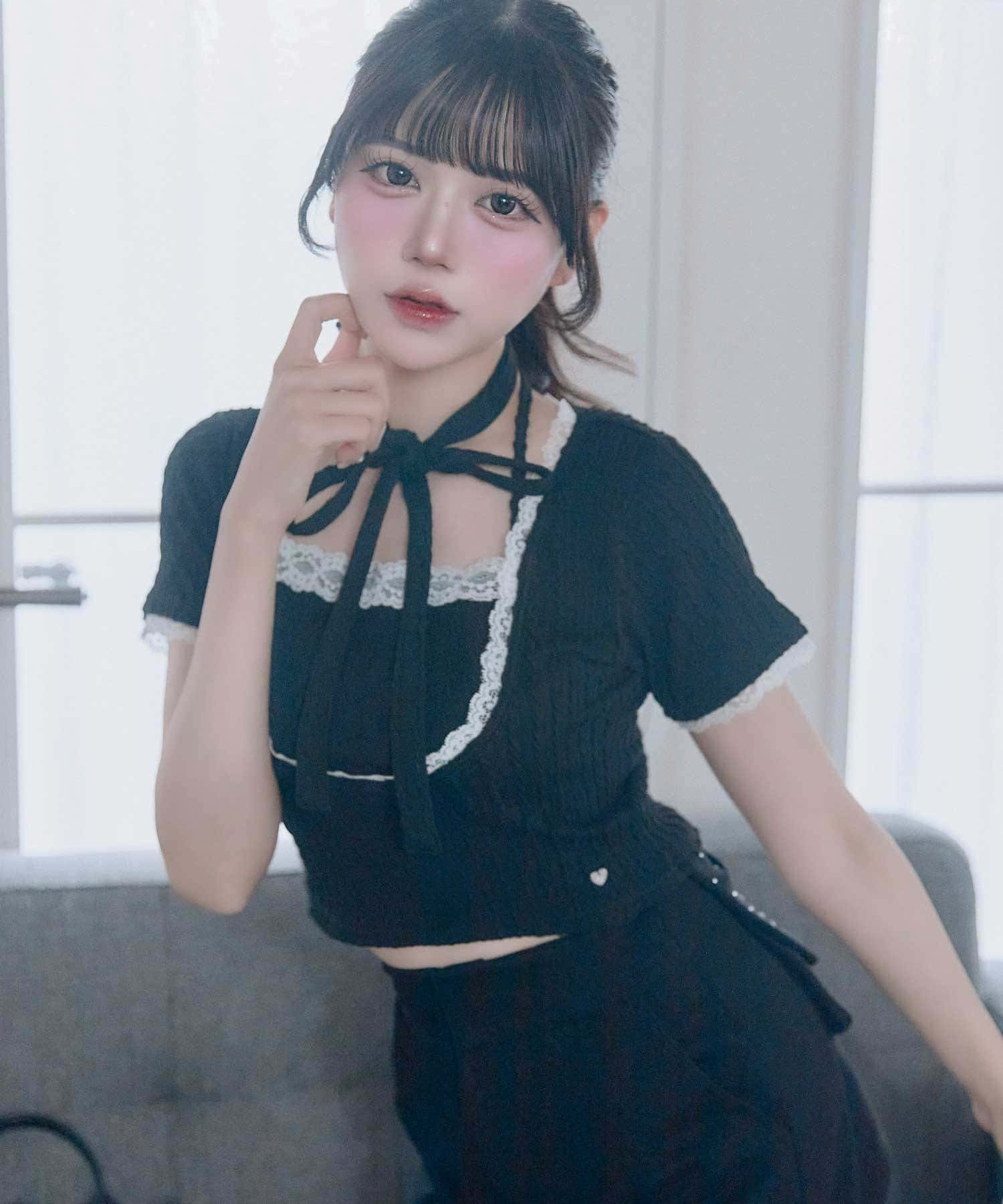 Belle Charme(ベルシャルム) Ribbon Lace Tops
