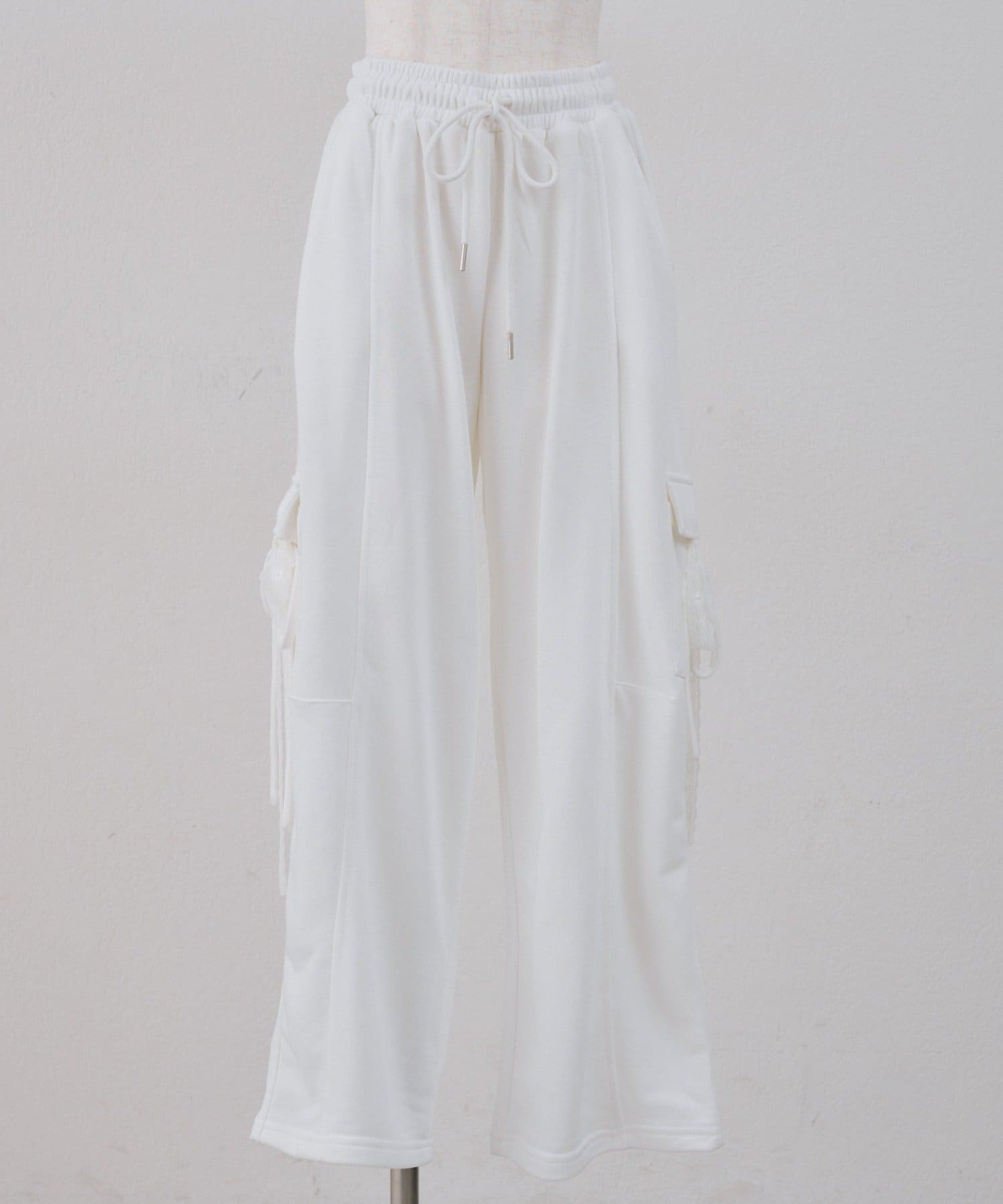 NICE CLAUP / OLIVE des OLIVE OUTLET(ナイスクラップ  / オリーブ デ オリーブ アウトレット) 【continuer】スウェットリボンカーゴパンツ