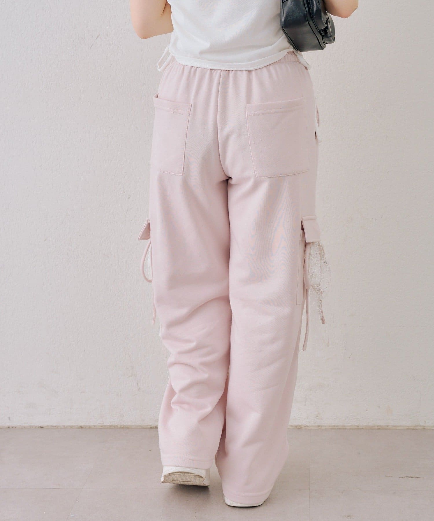 NICE CLAUP / OLIVE des OLIVE OUTLET(ナイスクラップ  / オリーブ デ オリーブ アウトレット) 【continuer】スウェットリボンカーゴパンツ