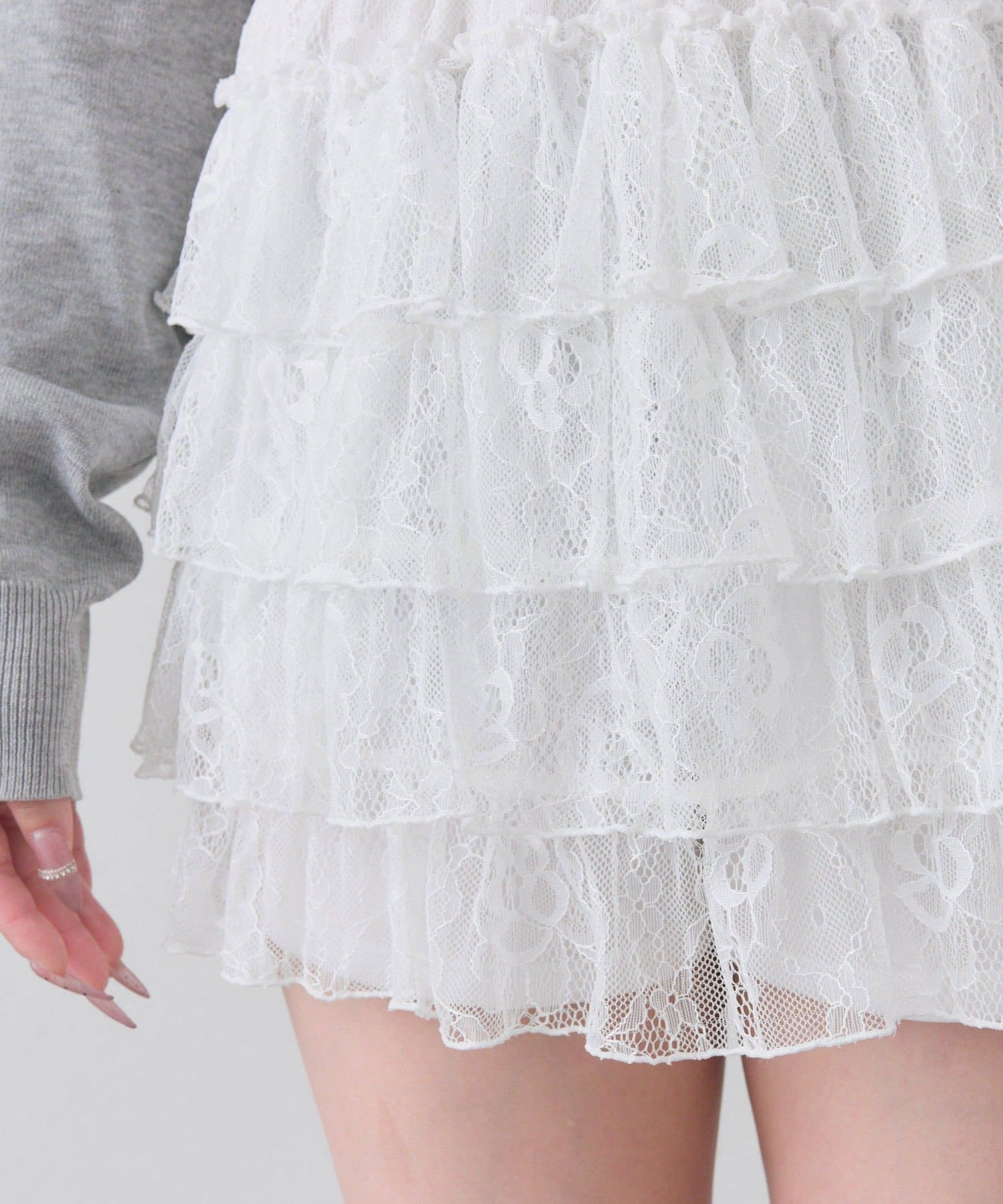 OLIVE des OLIVE(オリーブ デ オリーブ) フリフリティアードスカート