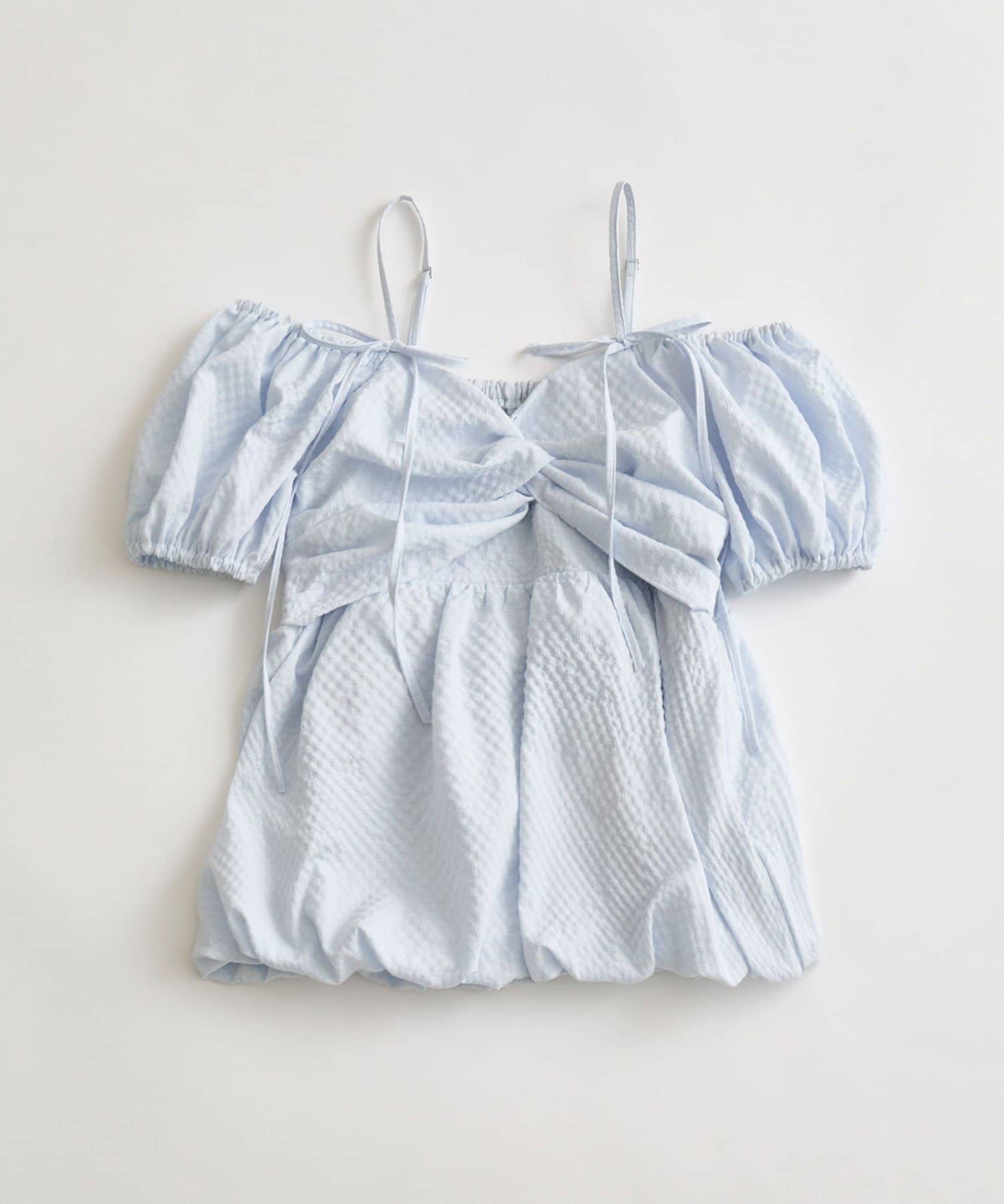 OLIVE des OLIVE(オリーブ デ オリーブ) ツイストリボンオフショルチュニック