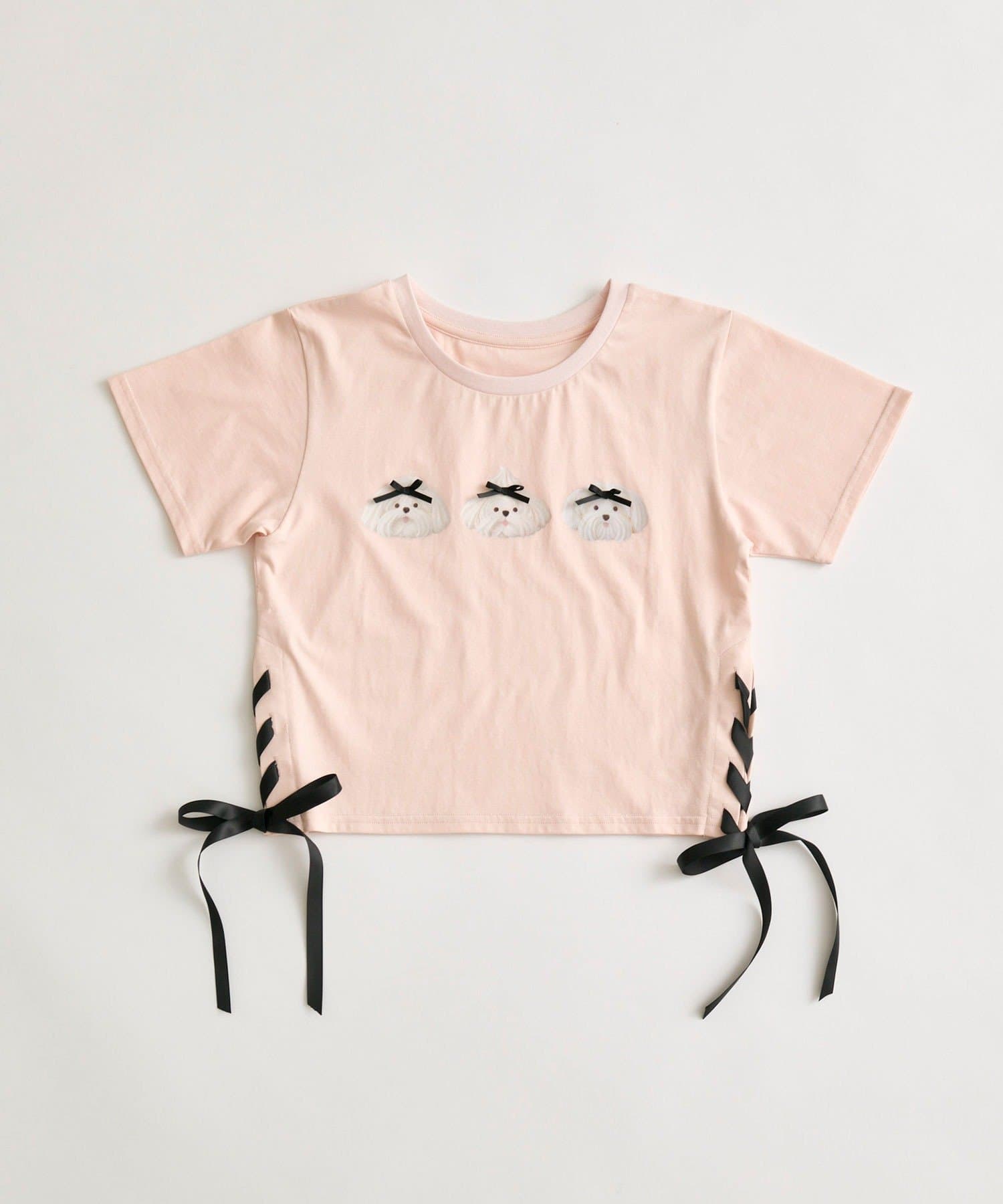 OLIVE des OLIVE(オリーブ デ オリーブ) Sastinable レースアップTシャツ