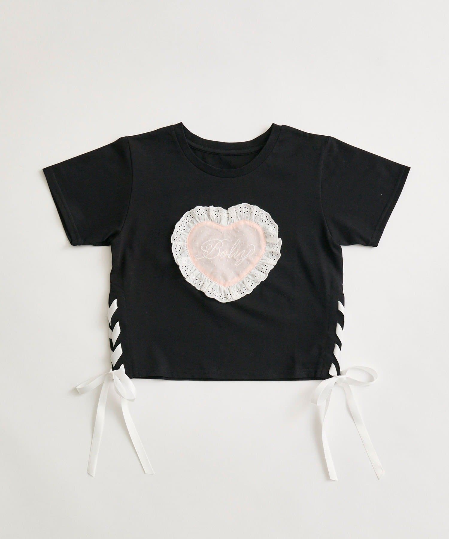 OLIVE des OLIVE(オリーブ デ オリーブ) Sastinable レースアップTシャツ