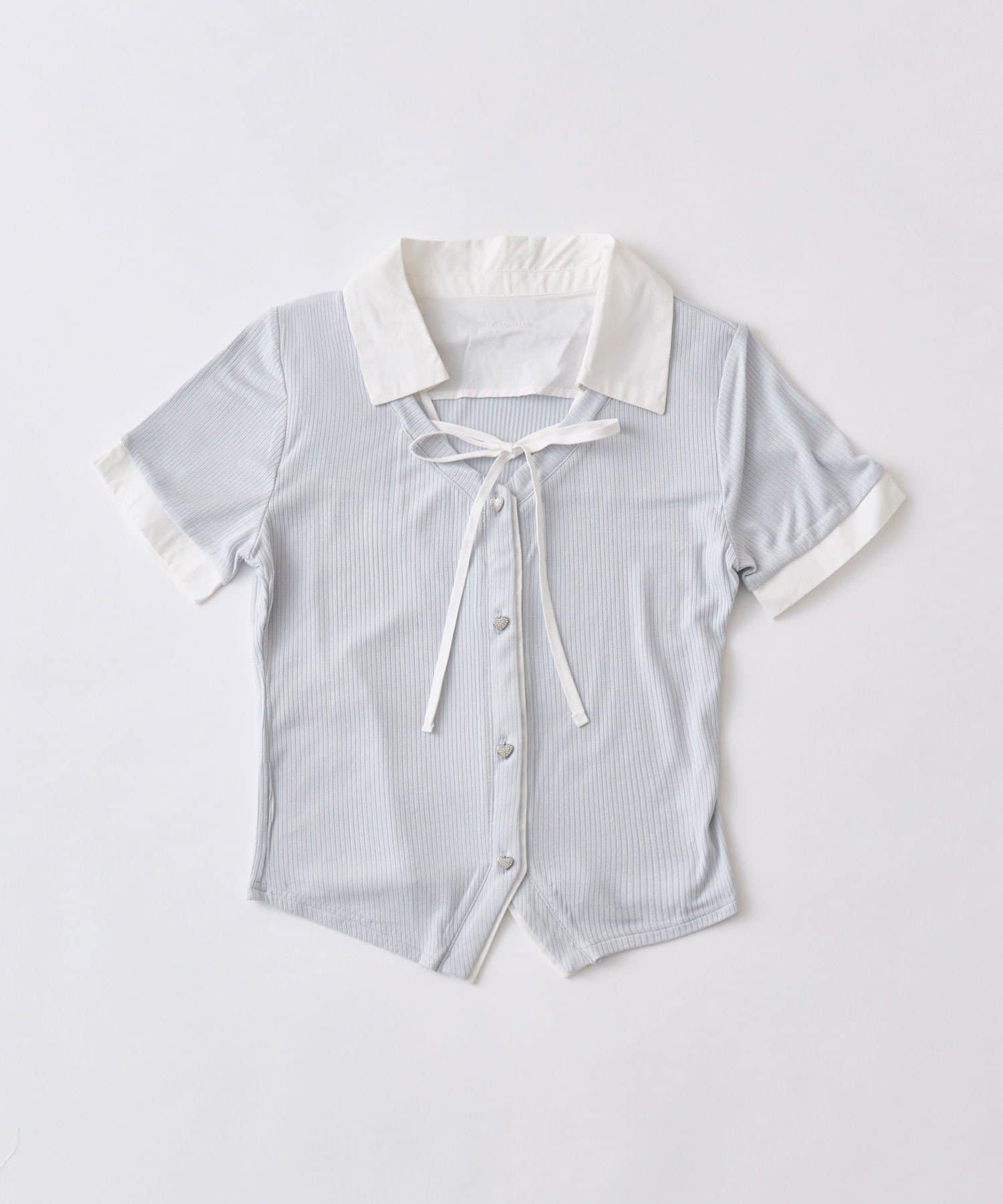 OLIVE des OLIVE(オリーブ デ オリーブ) レイヤード風衿トップス