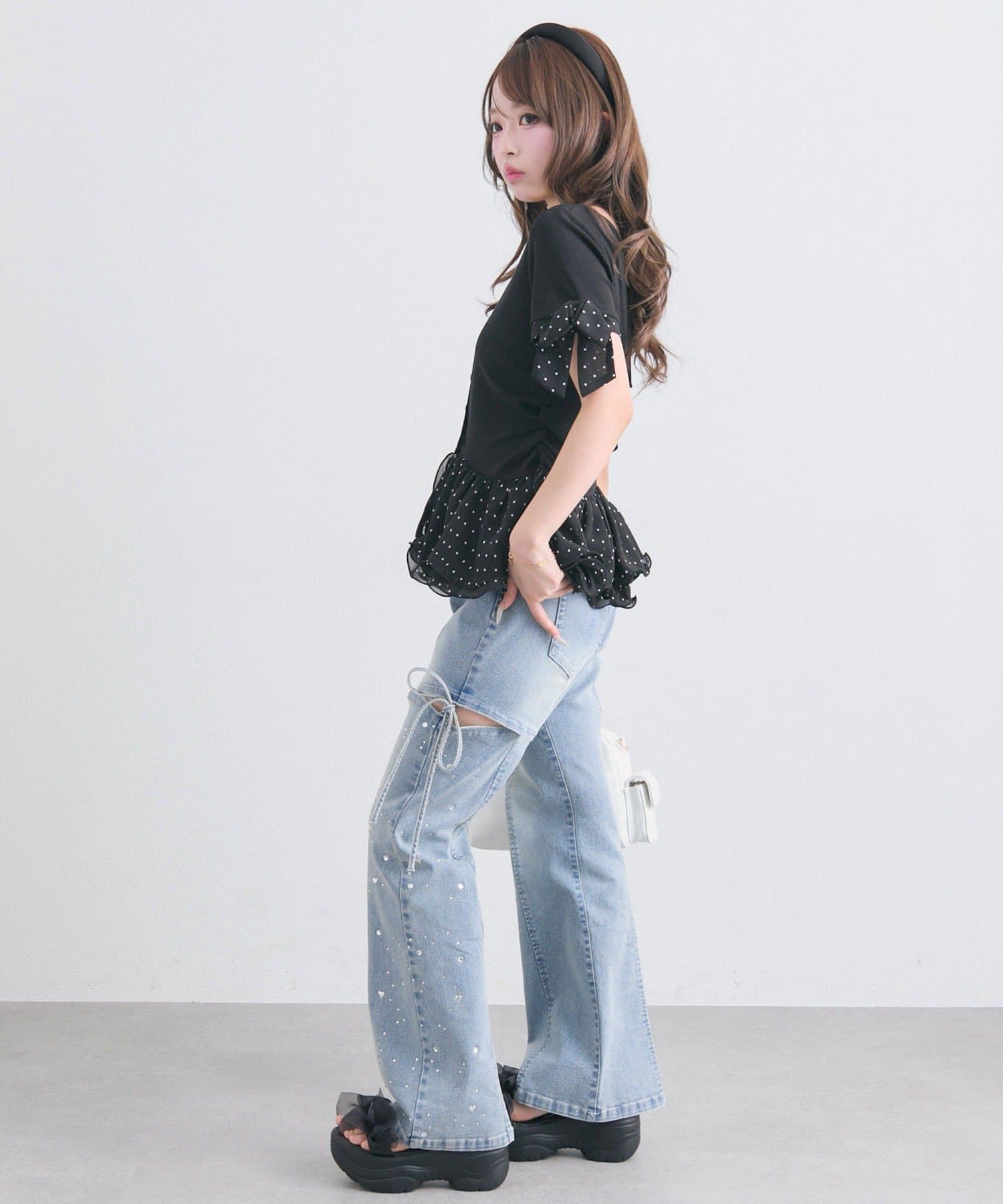 OLIVE des OLIVE(オリーブ デ オリーブ) ペプラムトップス