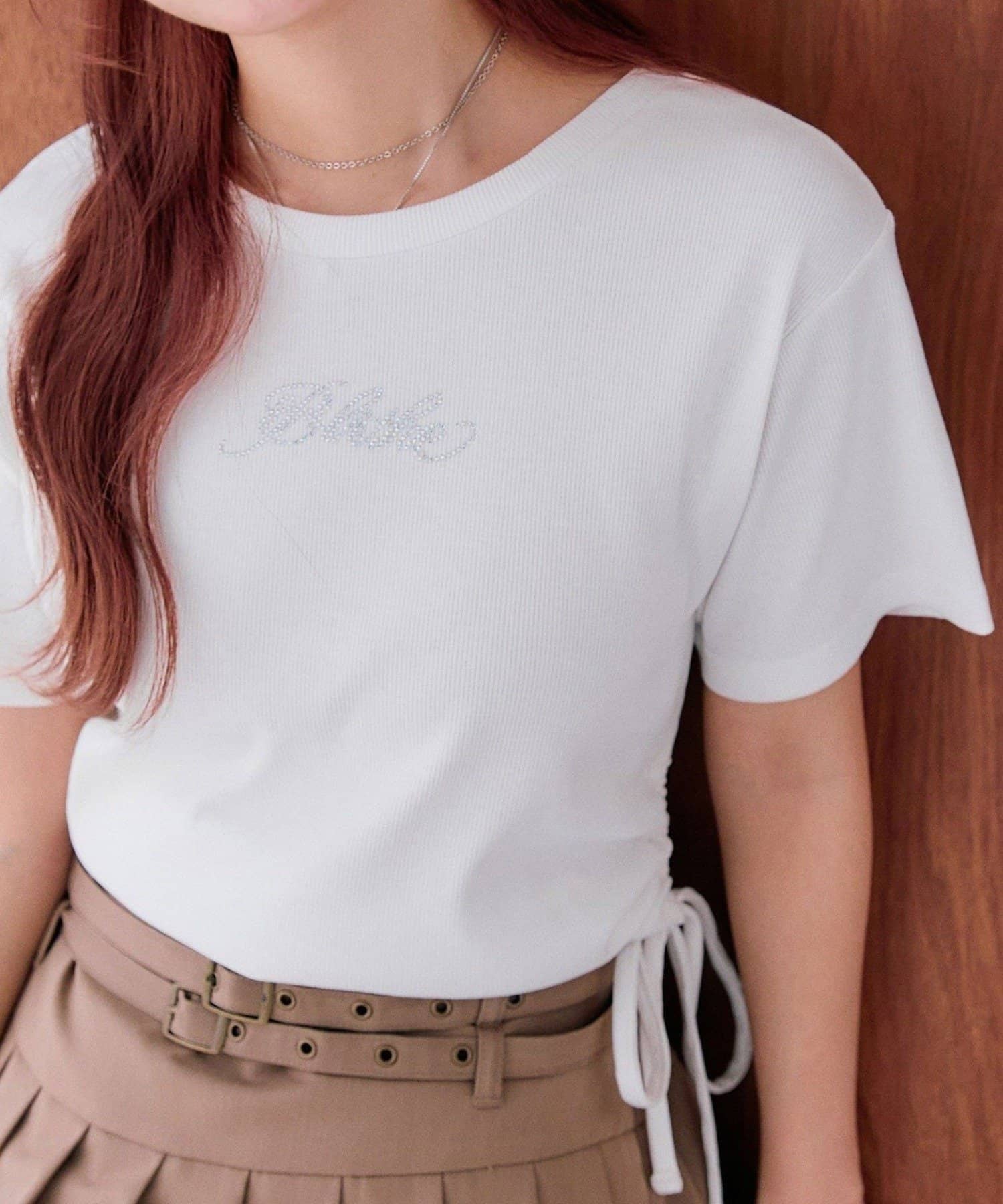 NICE CLAUP / OLIVE des OLIVE OUTLET(ナイスクラップ  / オリーブ デ オリーブ アウトレット) 【OLIVE des OLIVE】脇ドロストテレコトップス