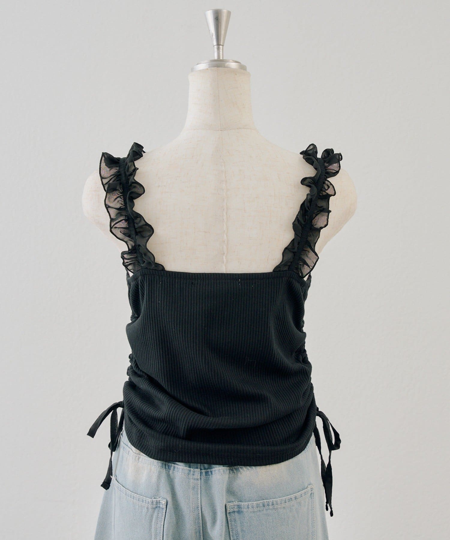 NICE CLAUP / OLIVE des OLIVE OUTLET(ナイスクラップ  / オリーブ デ オリーブ アウトレット) 【ANOTHER BRANCH】ドロストフリルキャミソール