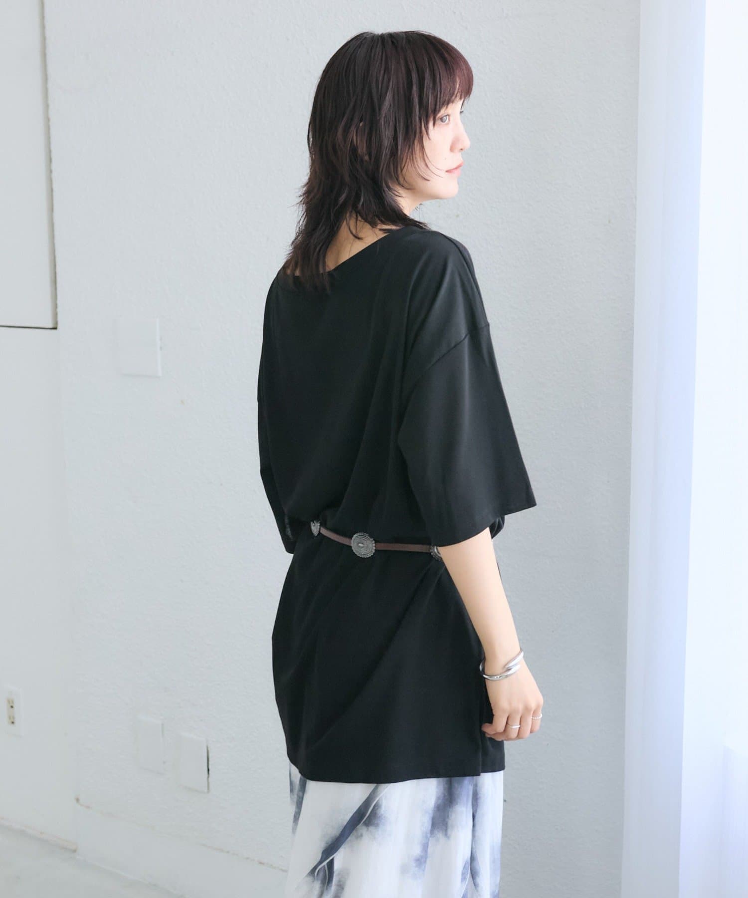 RIVE DROITE(リヴドロワ) 予約【A・MONN】【吸水速乾/接触冷感】オープンネックチュニックTee / 6月下旬お届け予定
