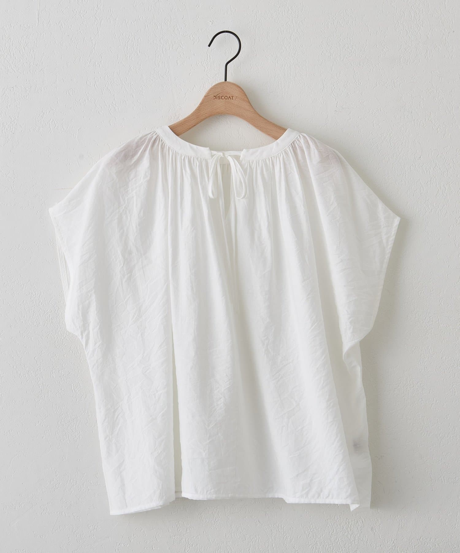 DISCOAT(ディスコート) 【Noka】2WAYスキッパーブラウス半袖ブラウス