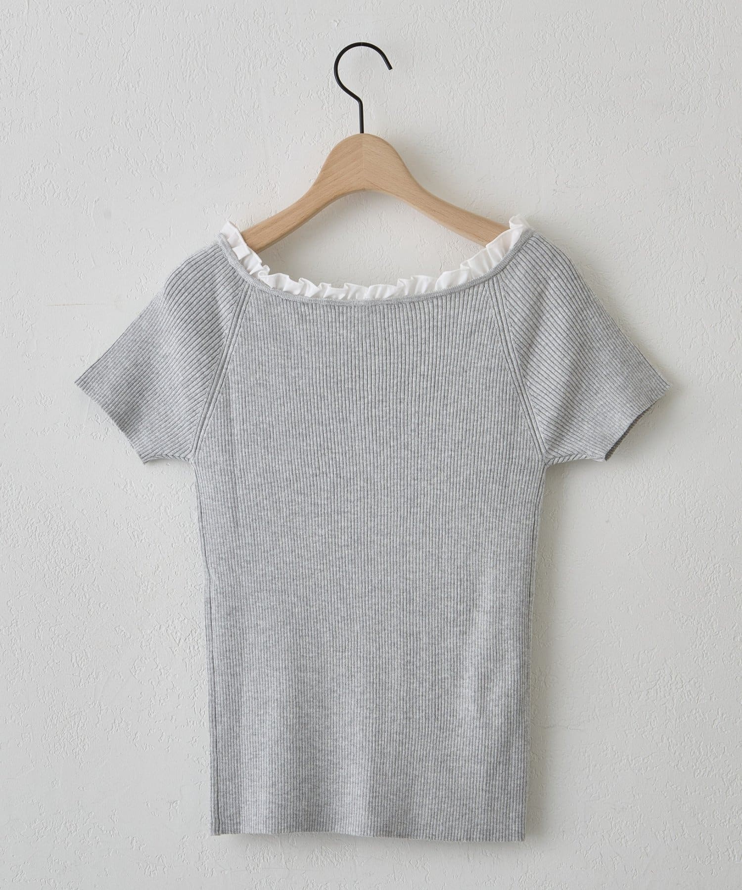 DISCOAT(ディスコート) 【umm.】襟フリル半袖PO