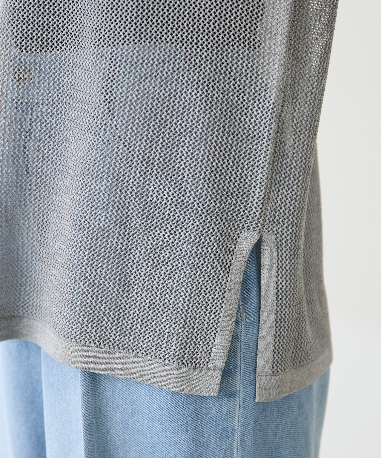 COLLAGE GALLARDAGALANTE(コラージュ ガリャルダガランテ) メッシュロゴフレンチニット