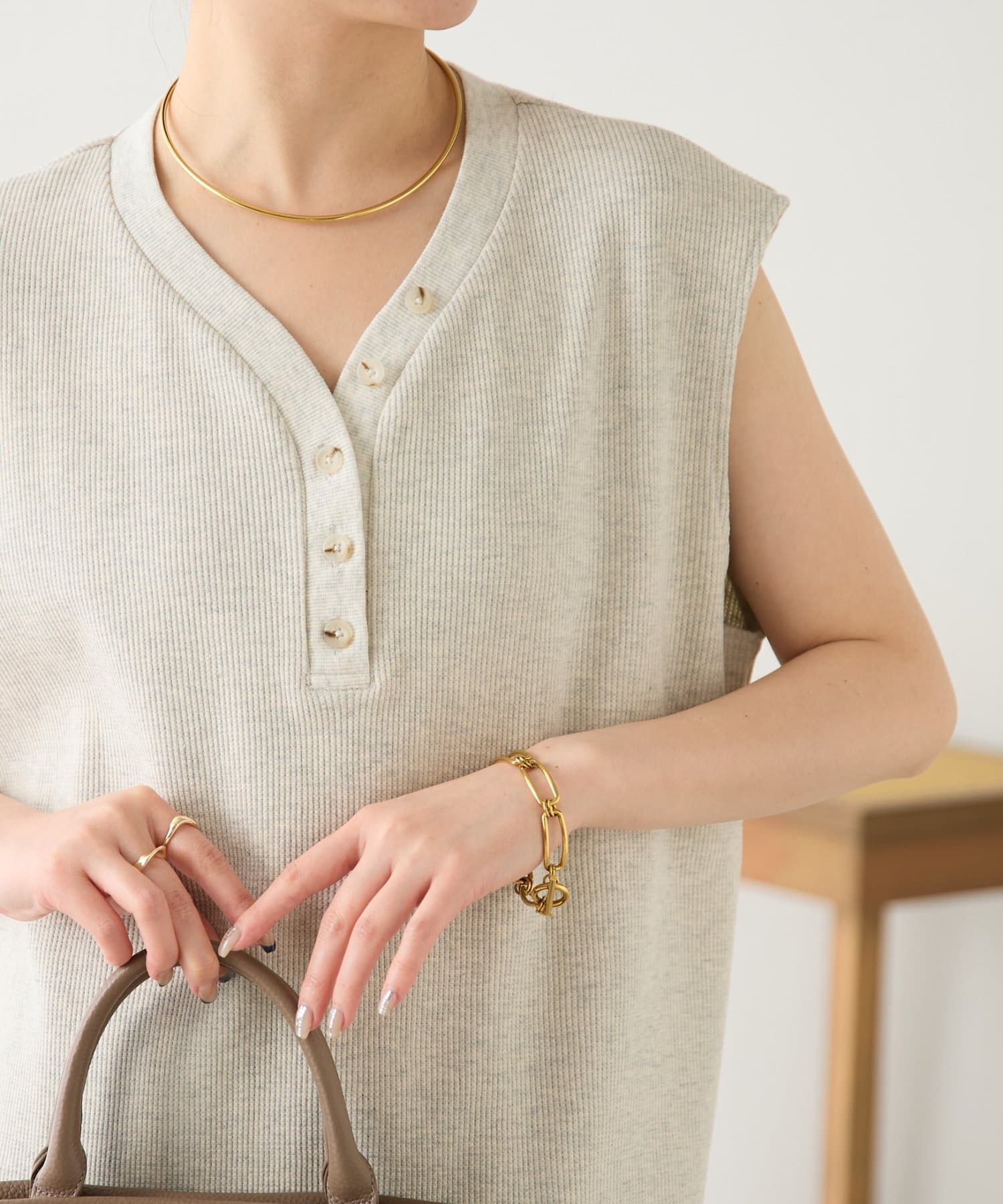 COLLAGE GALLARDAGALANTE(コラージュ ガリャルダガランテ) 【さらっとした着心地】サーマルフレンチTシャツ