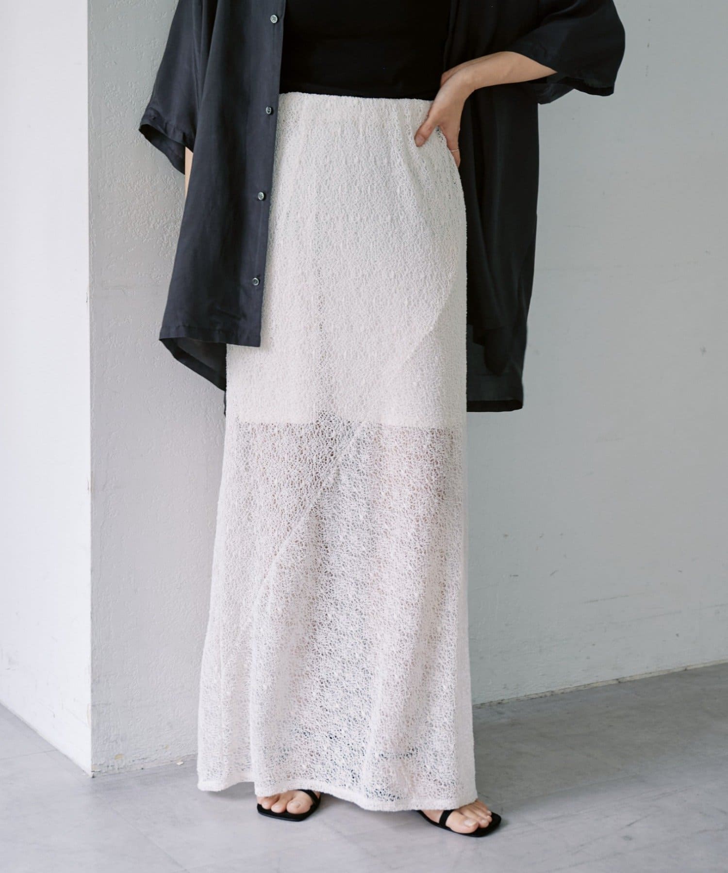 SHENERY(シーナリー) 絡みレースシアースカート