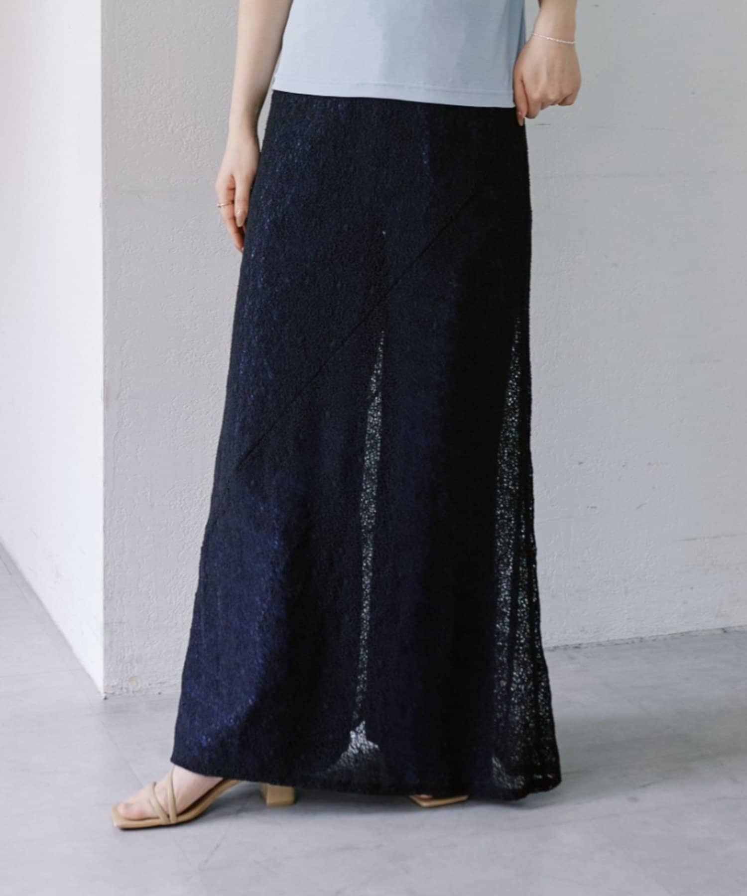 SHENERY(シーナリー) 絡みレースシアースカート