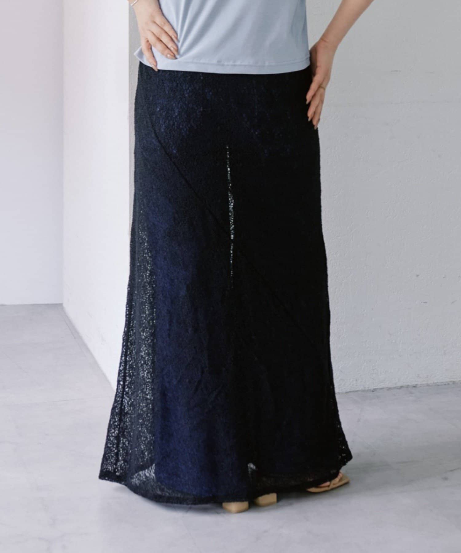 SHENERY(シーナリー) 絡みレースシアースカート