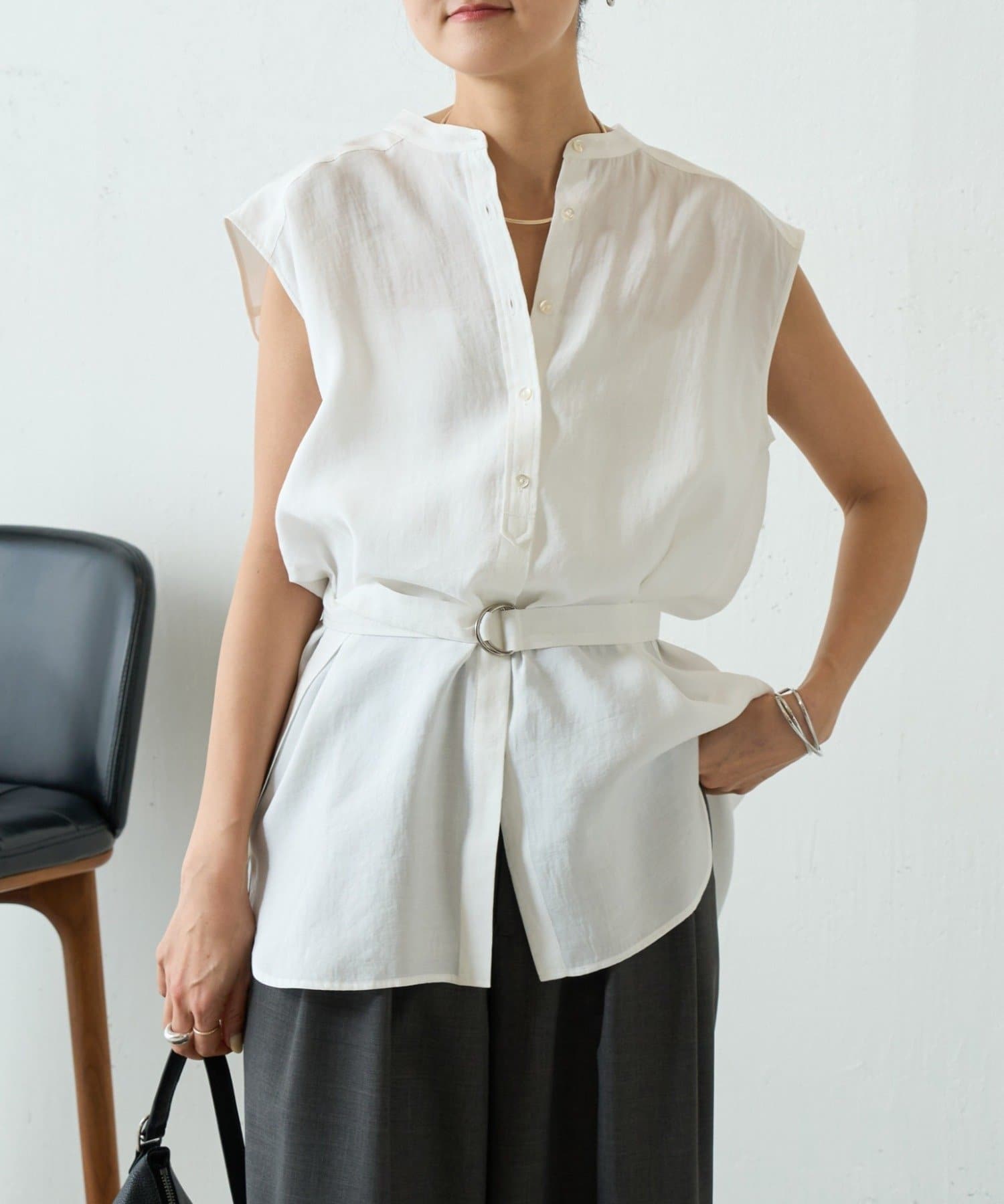 BEARDSLEY(ビアズリー) ベルト付ノースリチュニック《LIVETART》