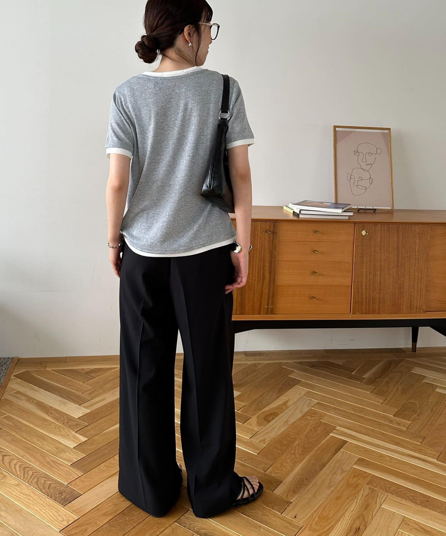 DISCOAT(ディスコート) ヘンリー配色半袖プルオーバー