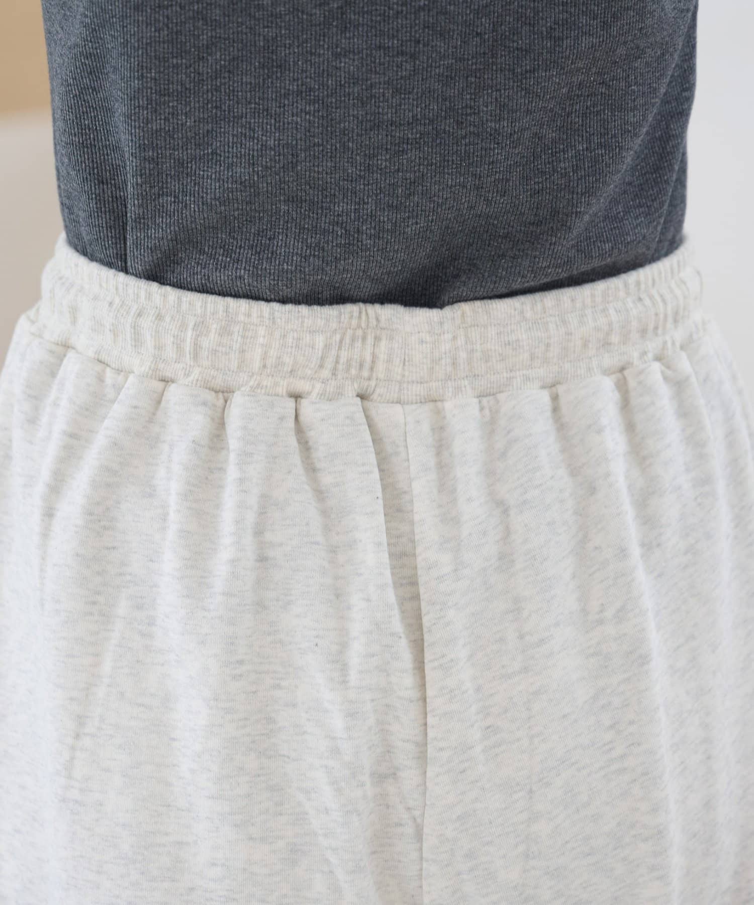 DISCOAT(ディスコート) 裾レース裏毛パンツ