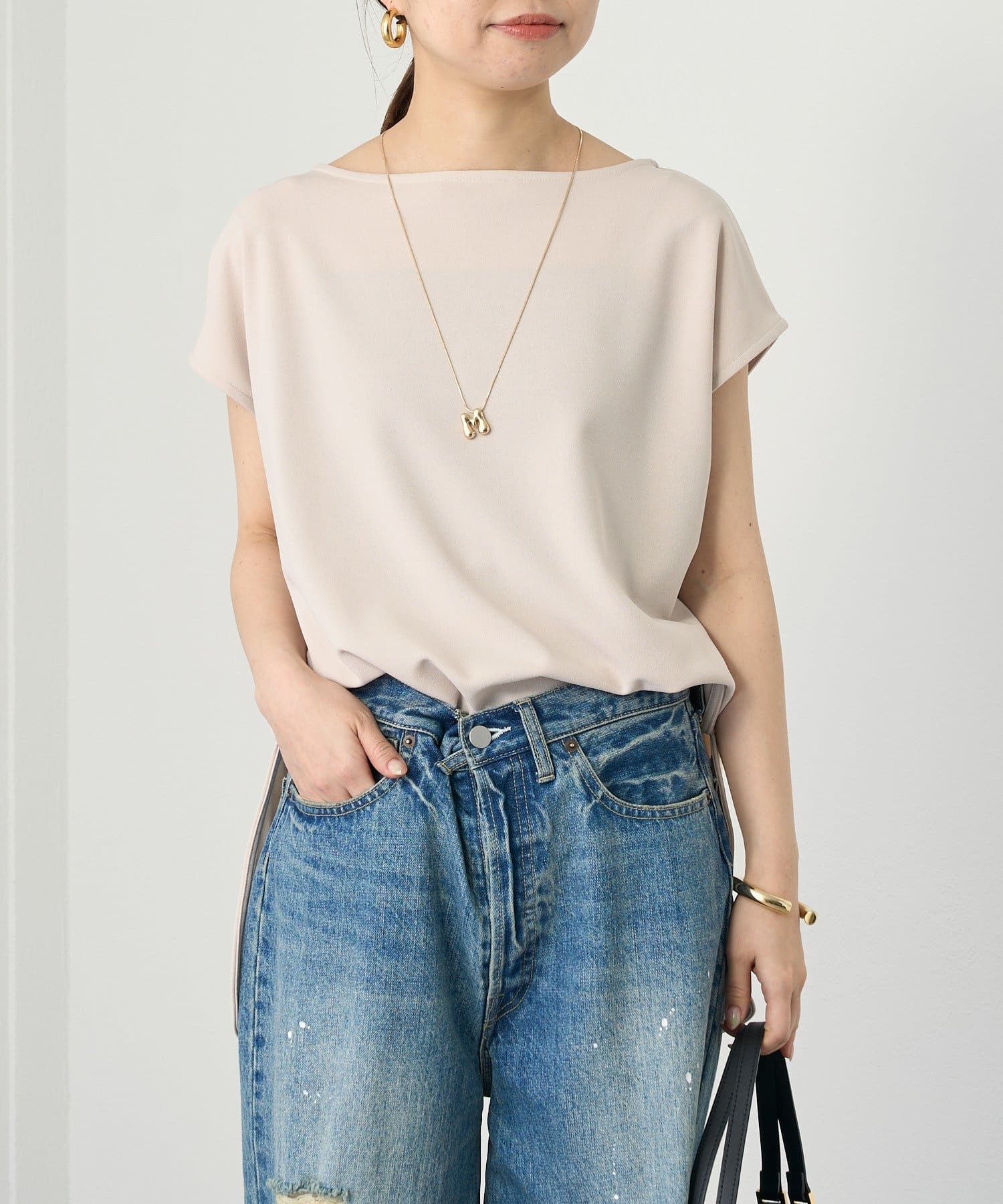 LOUNGEDRESS(ラウンジドレス) カットジョーゼットフレンチブラウス