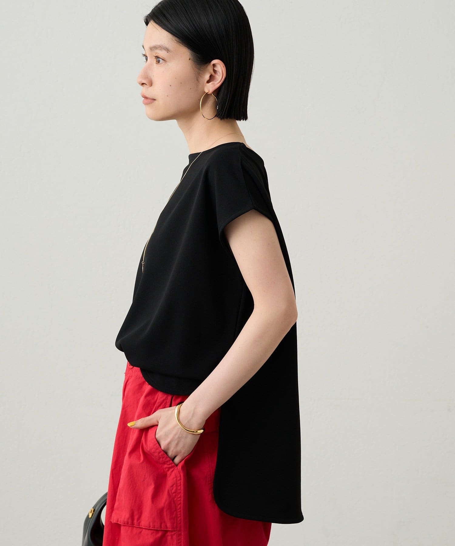 LOUNGEDRESS(ラウンジドレス) カットジョーゼットフレンチブラウス