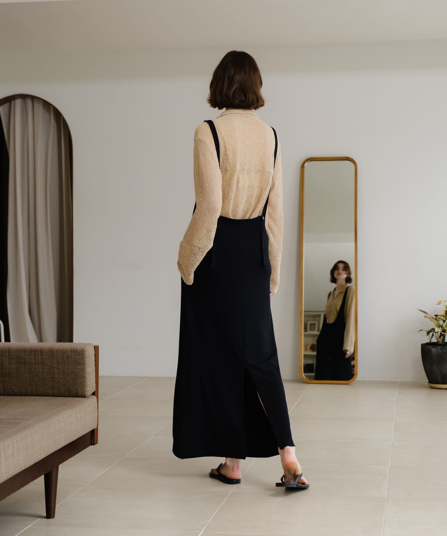 SHENERY(シーナリー) 絡みレースシャツ×ビスチェSET