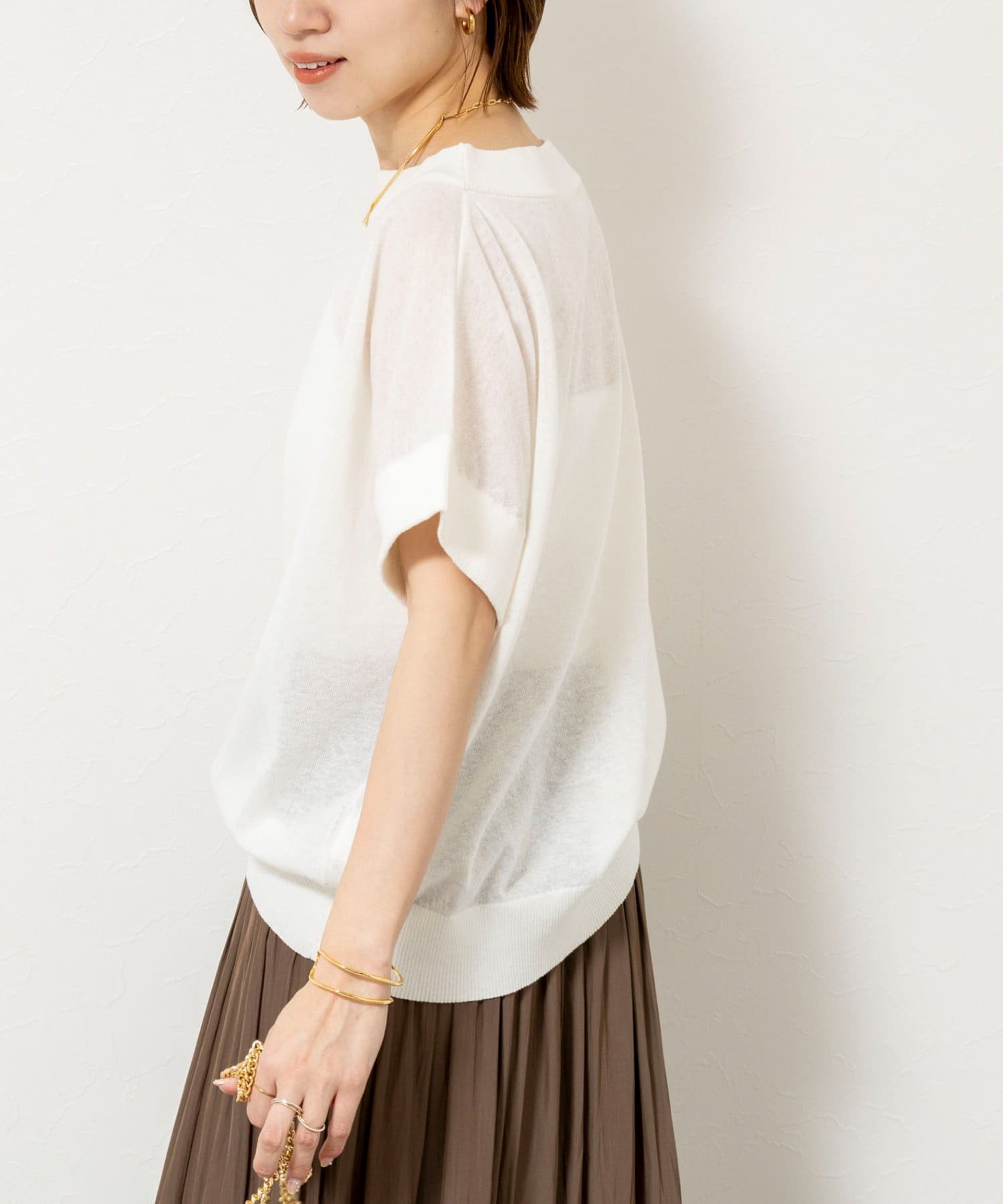 NOLLEY'S(ノーリーズ) 《手洗い可能》コットンセルロースリラックスプルオーバー