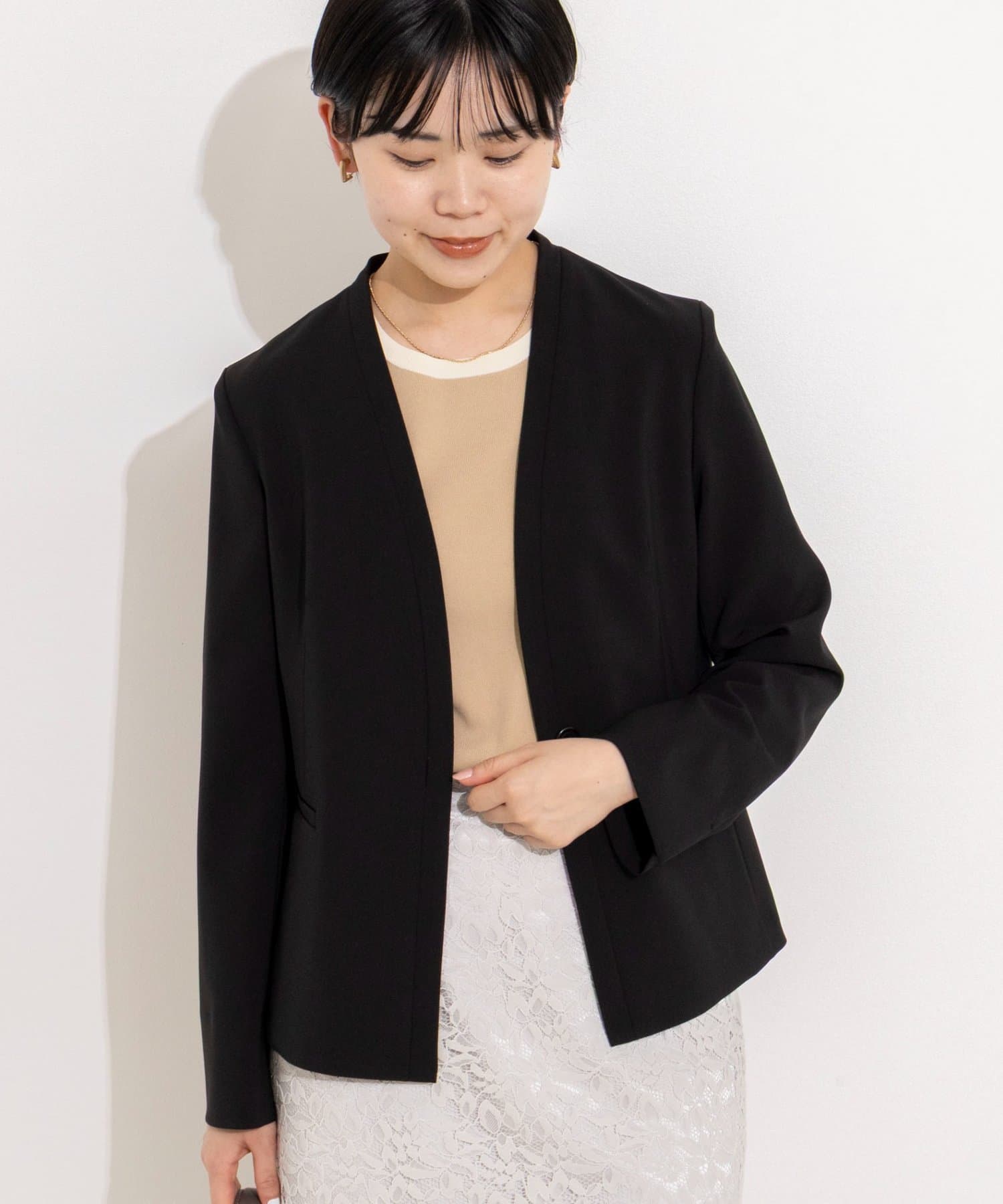 NOLLEY'S(ノーリーズ) 《セットアップ対応》ウォッシャブル2WAYツイルストレッチジャケット