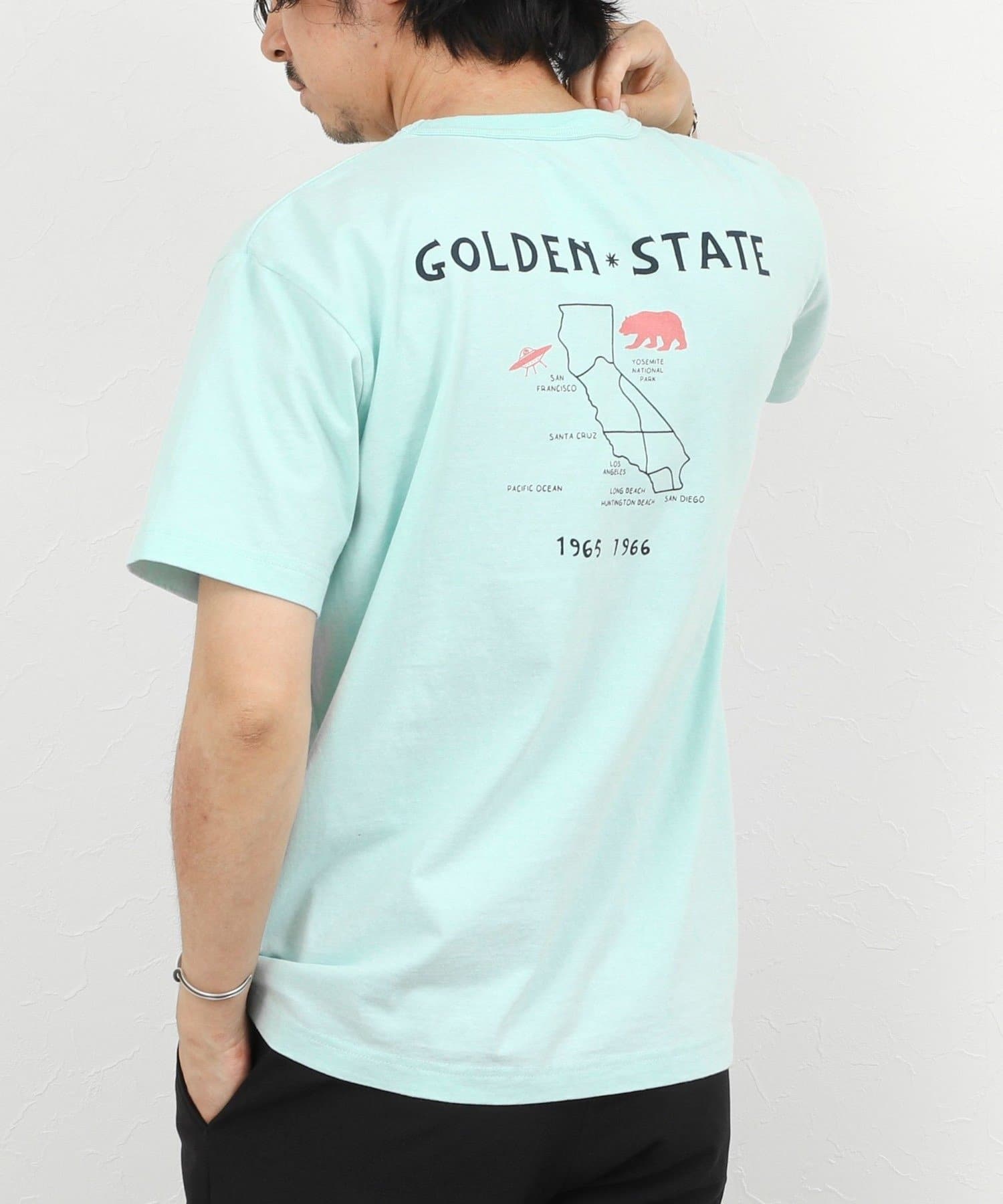 NOLLEY'S(ノーリーズ) 【BARNS OUTFITTERS】別注 MAP GOLDEN STATE T