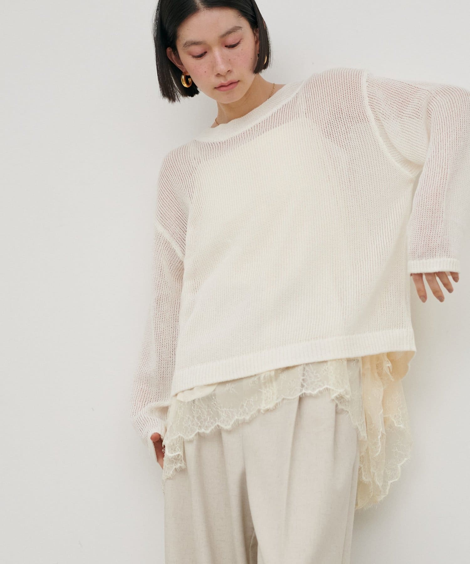 LARUTA(ラルータ) ボートネックギマシアーニット