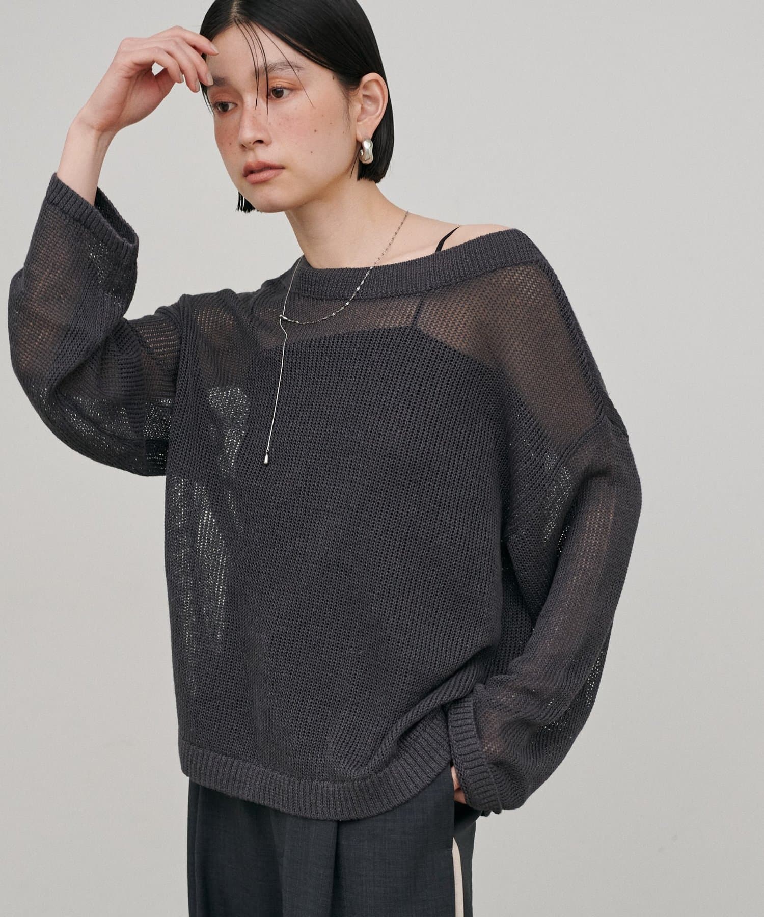 LARUTA(ラルータ) ボートネックギマシアーニット